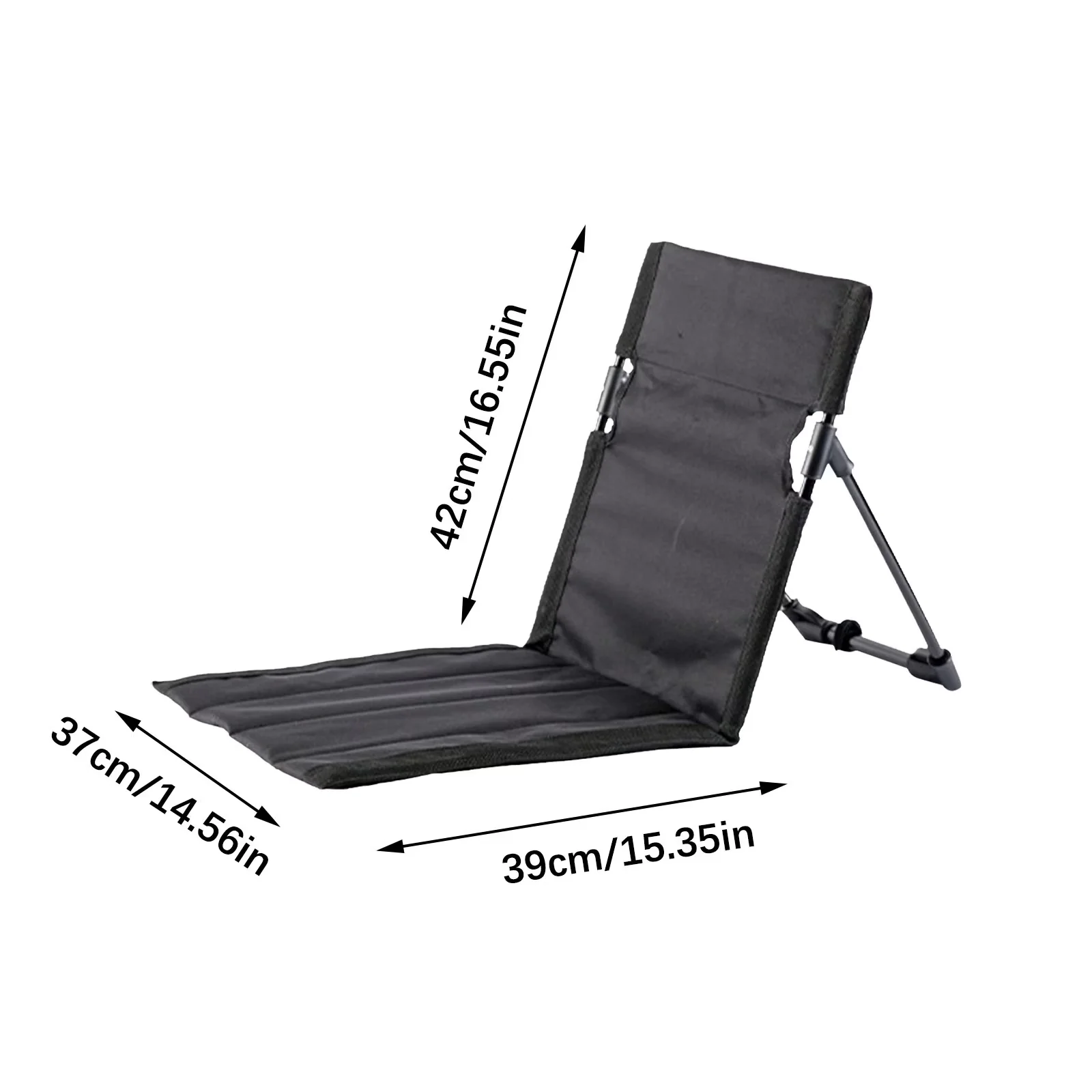 Quality Beach Chair with Adjustable, Camping Cushion, Portable Ultralight Stool - Black Model 4CAAA9