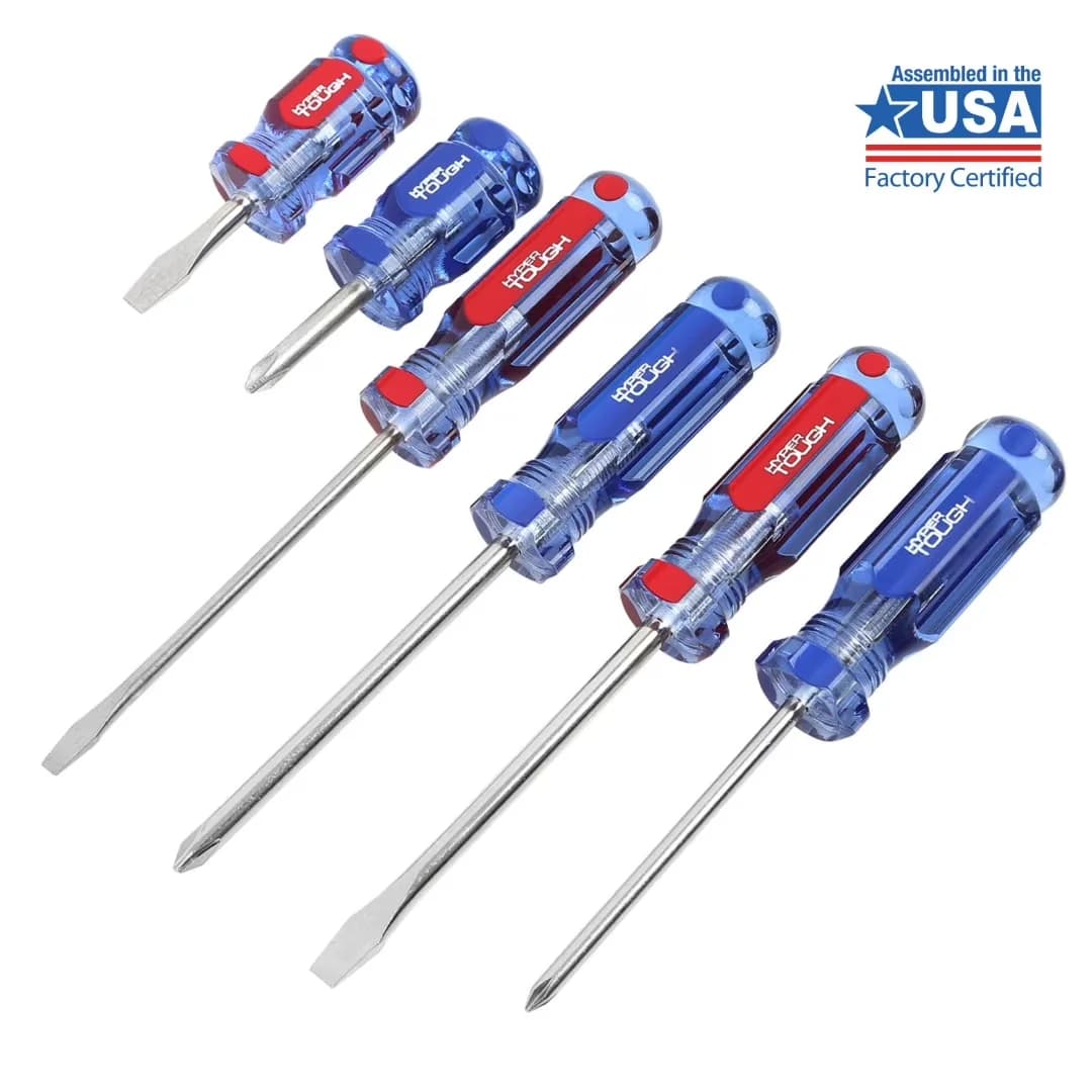 Professional Hand Tool Set with Rust Resistant, Nickel Plated Blades Resist Rust, Acetate Handle - Acetate, Steel Model 875023