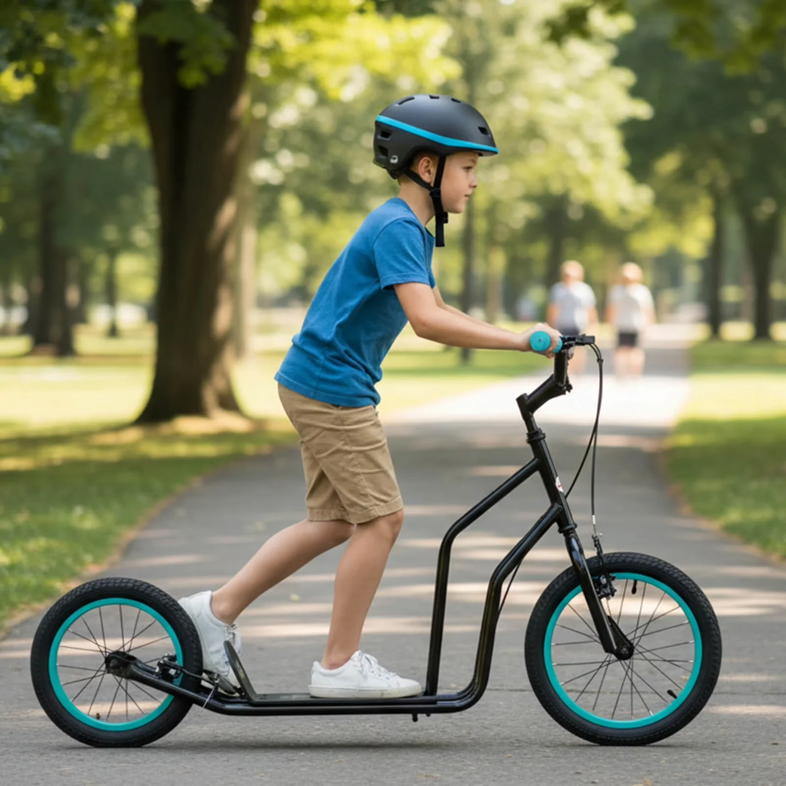 Stylish Scooter with Foldable, Black, Youth - Metal + Pp + Rubber Black Model 6F88DF