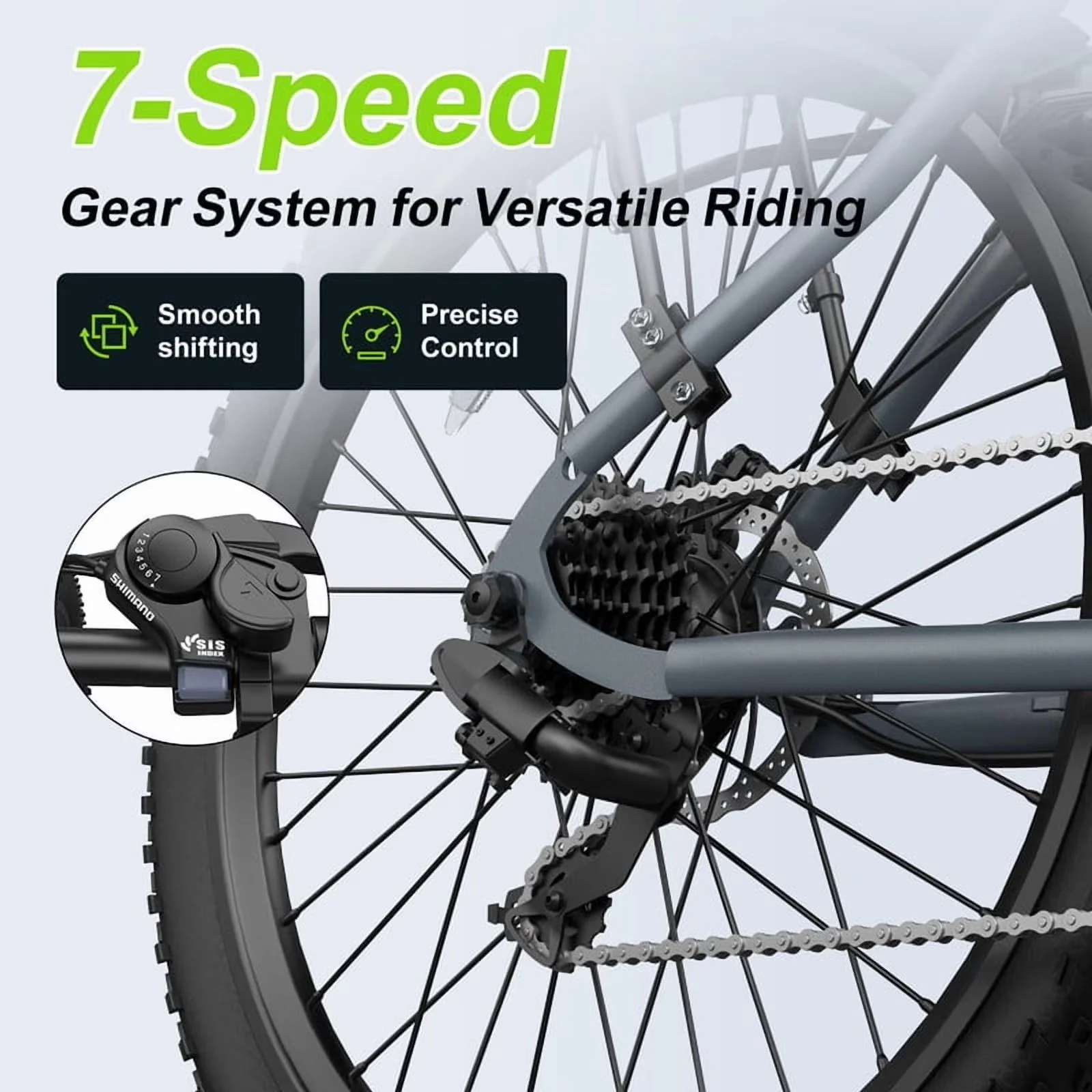 Modern Electric Bike with Battery, 749W, 26" for Home and Office - Model 256D8A