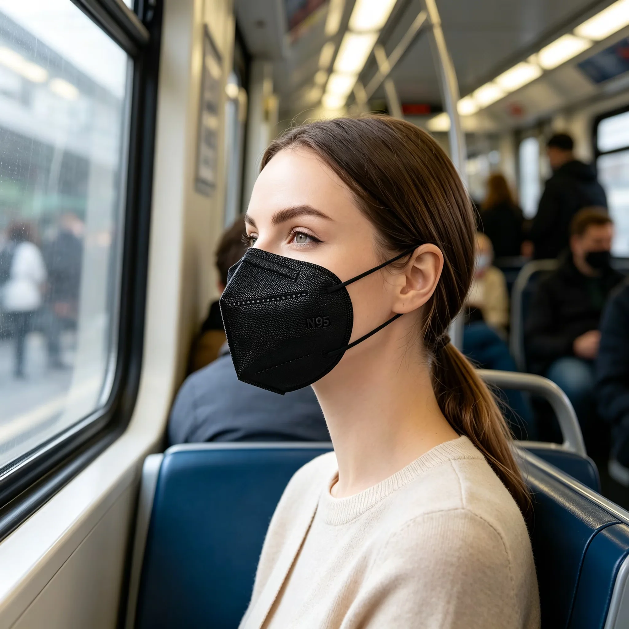 Protective Equipment Compact with 10Pcs KN95 Face Masks, Fish-Shaped Design Face Masks - Model 7AF703