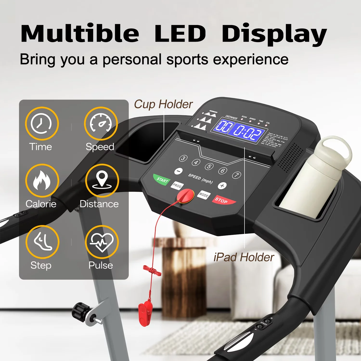 Innovative Home Gym with Bluetooth Compatible, Foldable - Gray Alloy Steel for Home Model 4DCB56