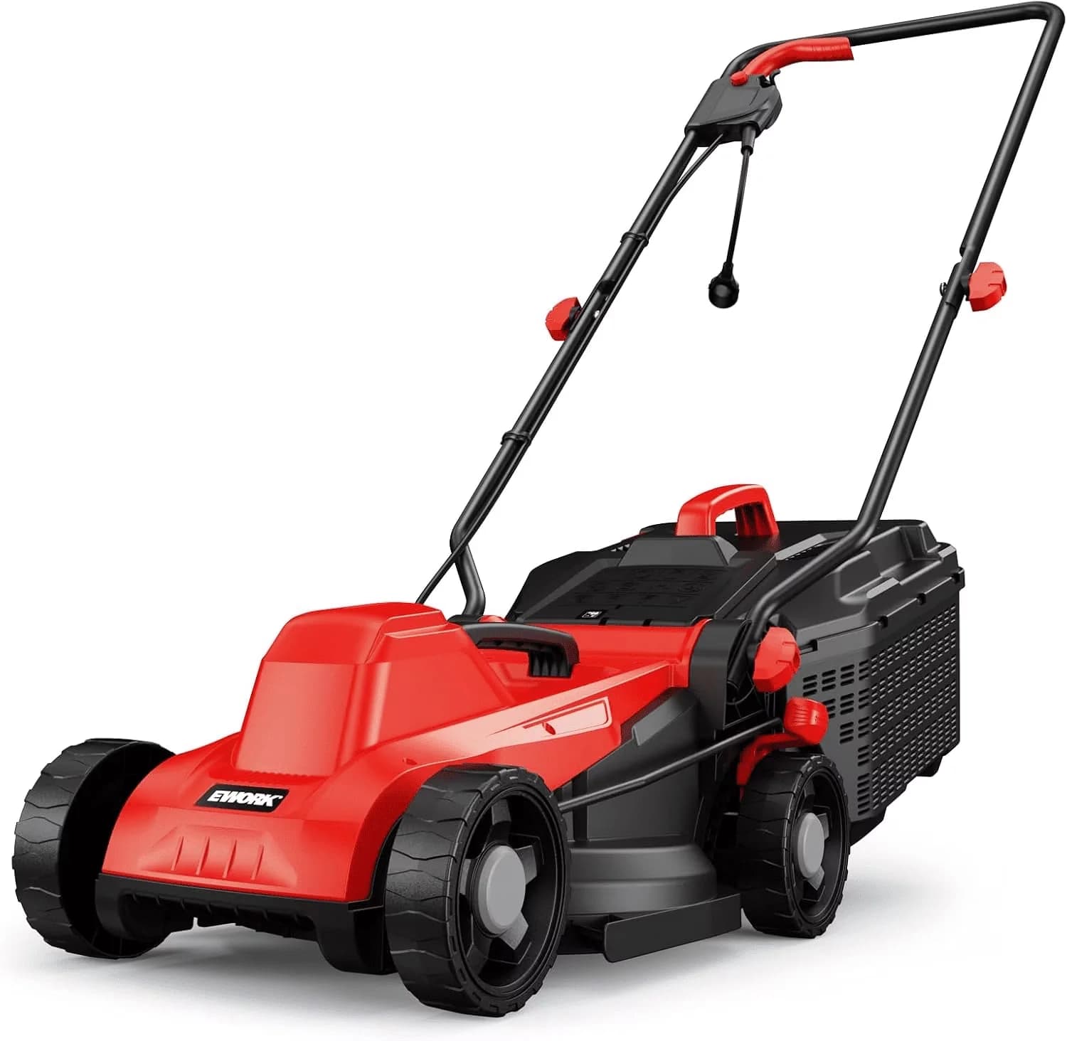 Innovative Push Mower with Folding Handle, Bagger, Corded Electric Lawn 14-Inch - Black Model 3D7778