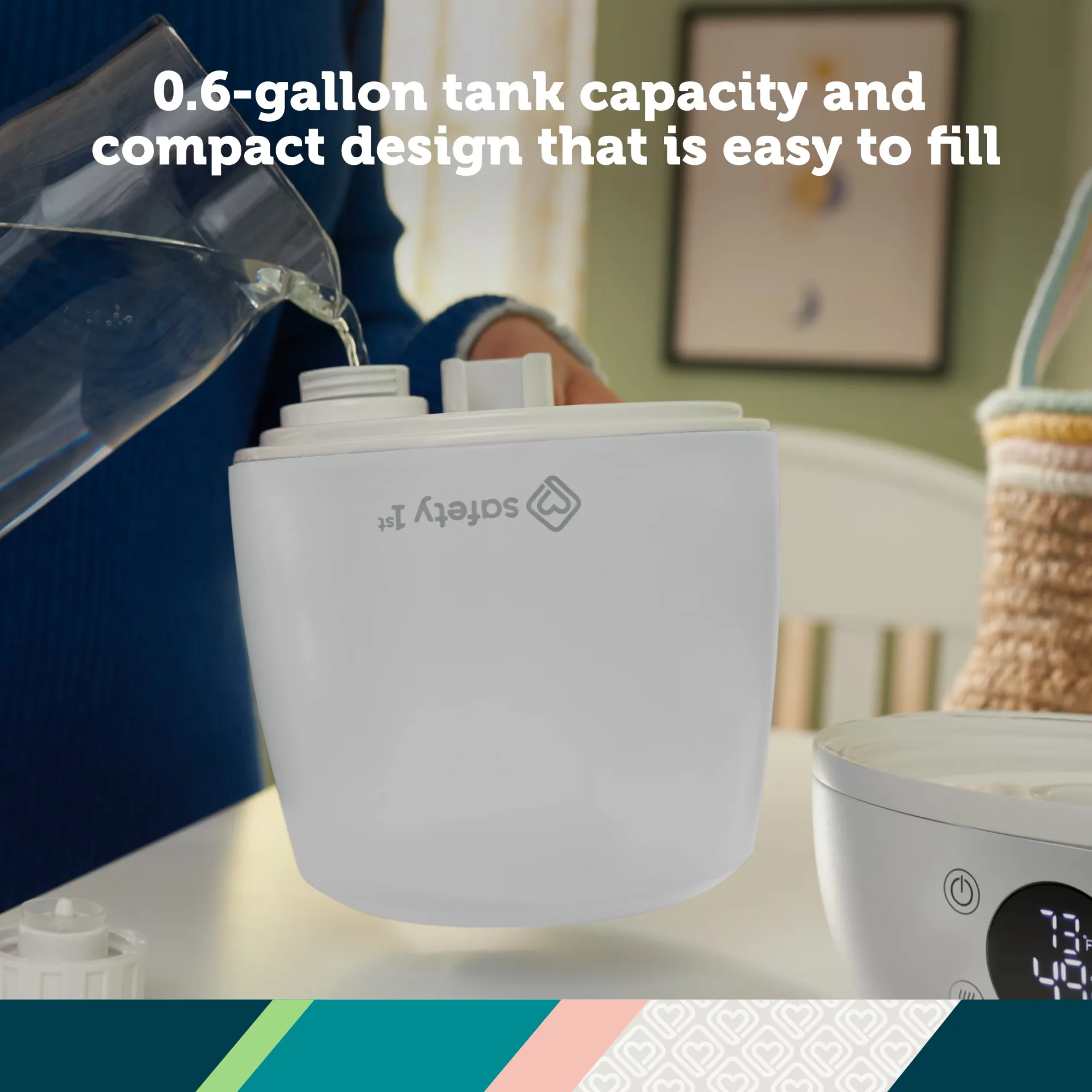 Essential Humidifier with Automatic Shut-Off, Compact, easy-to-fill design, Humid Control Filter-Free - White Model DA4A30