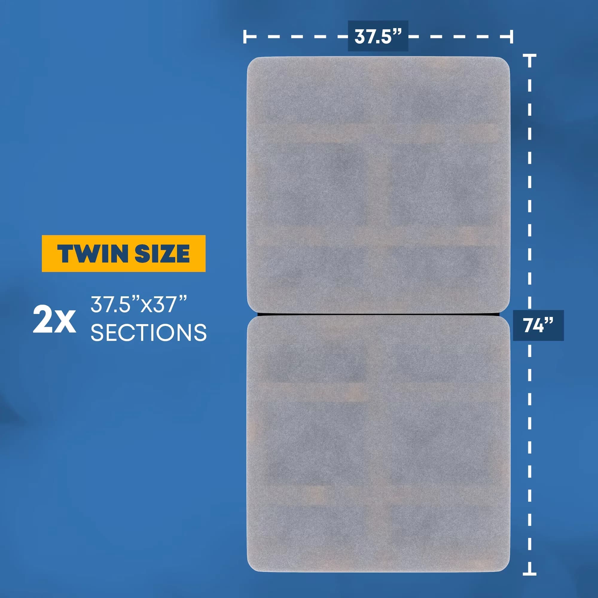 Compact Mattresses Accessory with Expandable, Replaces Wooden Slats or Box Spring, Fully Assembled - Wood Gray Model 001981