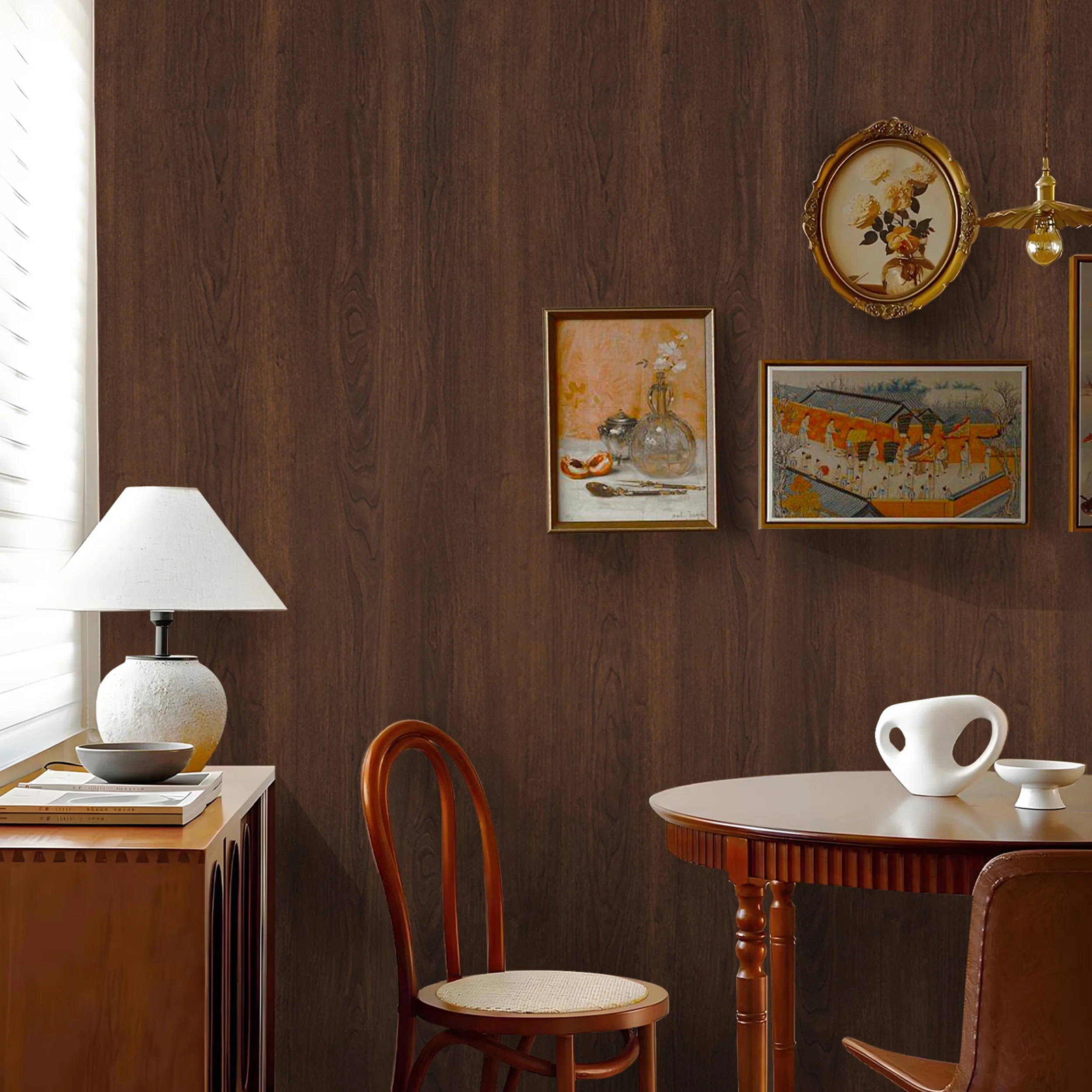 Modern Wallpaper Wall Decals Wall Covering with Durable, Waterproof - Brown Vinyl for Home Model C17765