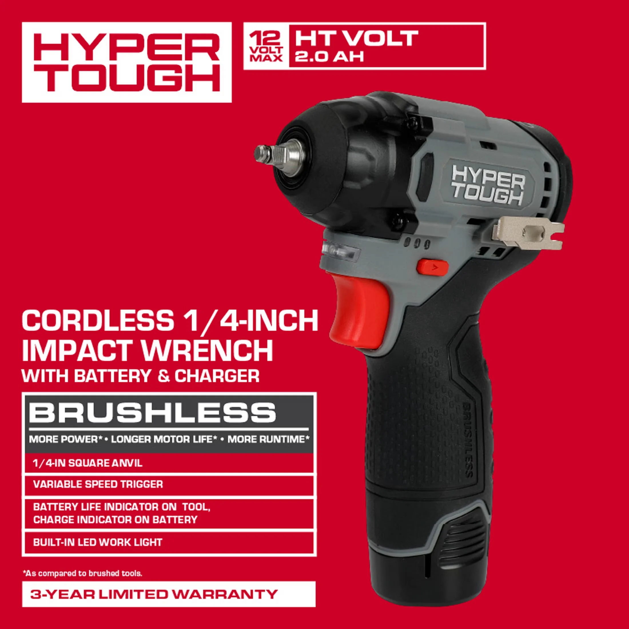 Air Tools Compressor Innovative with Battery, 12V, 12V Brushless 1/4-inch Impact Wrench - Model 185F3D
