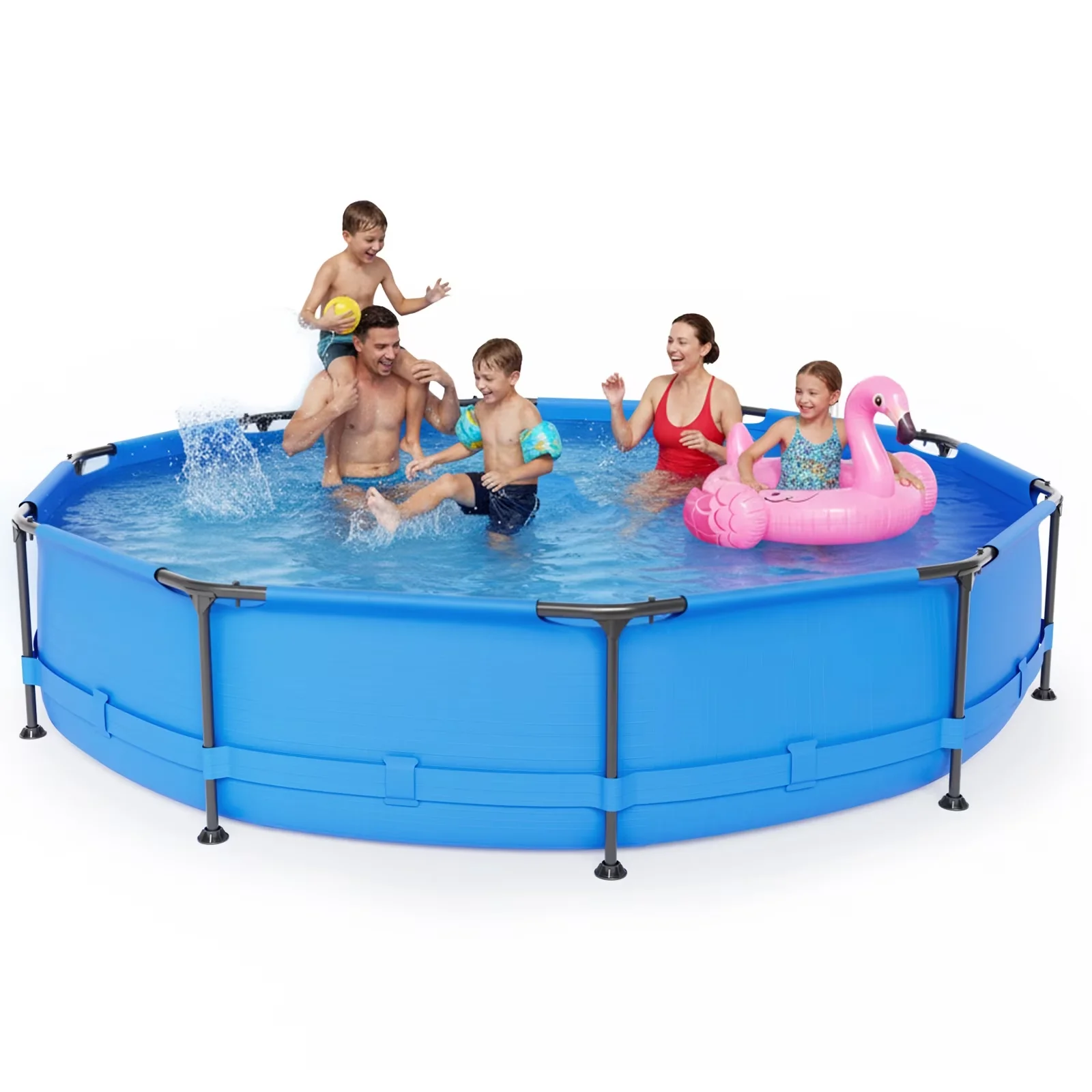 Above Ground Pool Versatile with Sturdy Blue Iron Frame - 12FT - Low Maintenance Model 1FDE9E