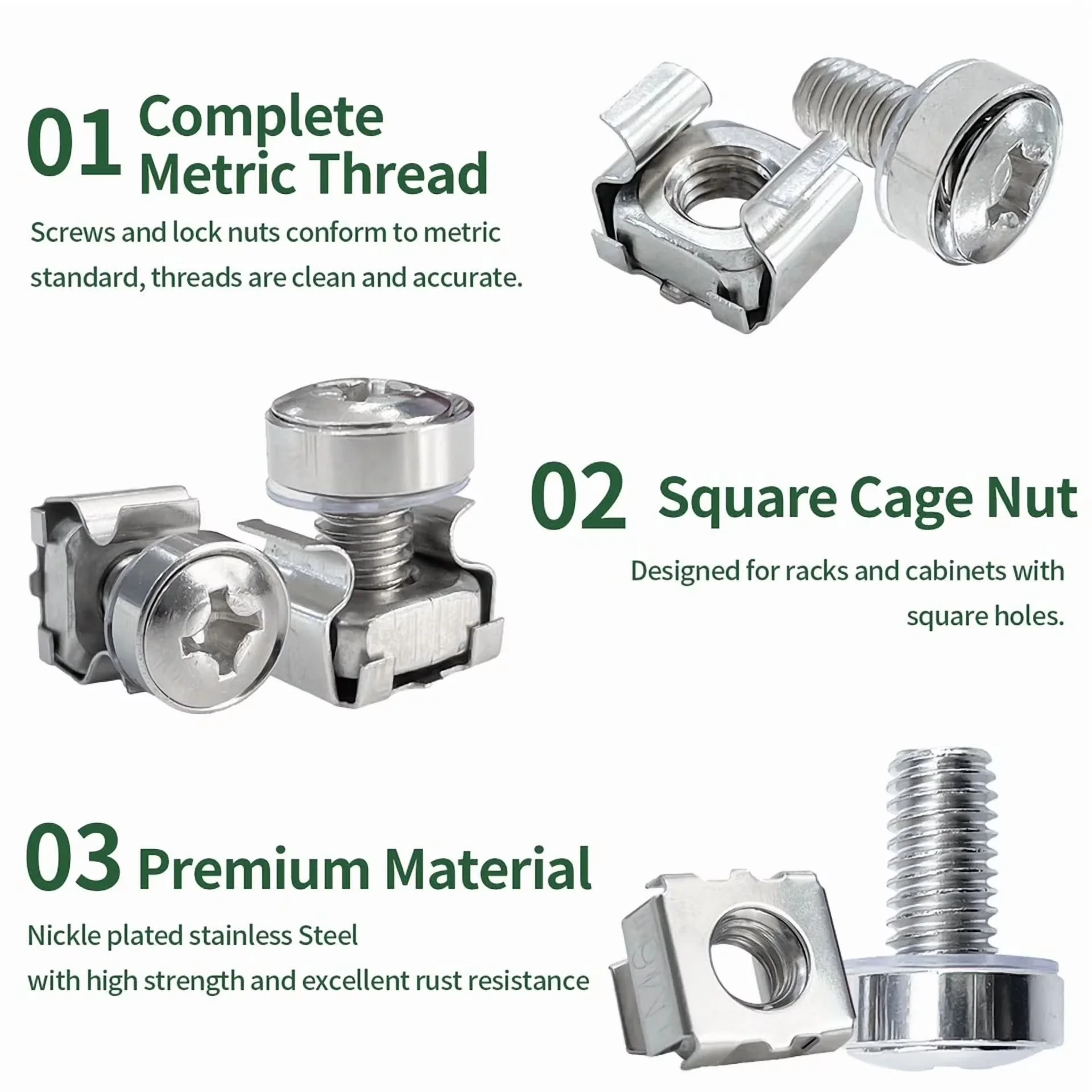 Premium Fastener - 100 Pcs - Reliable Performance Model FF1206