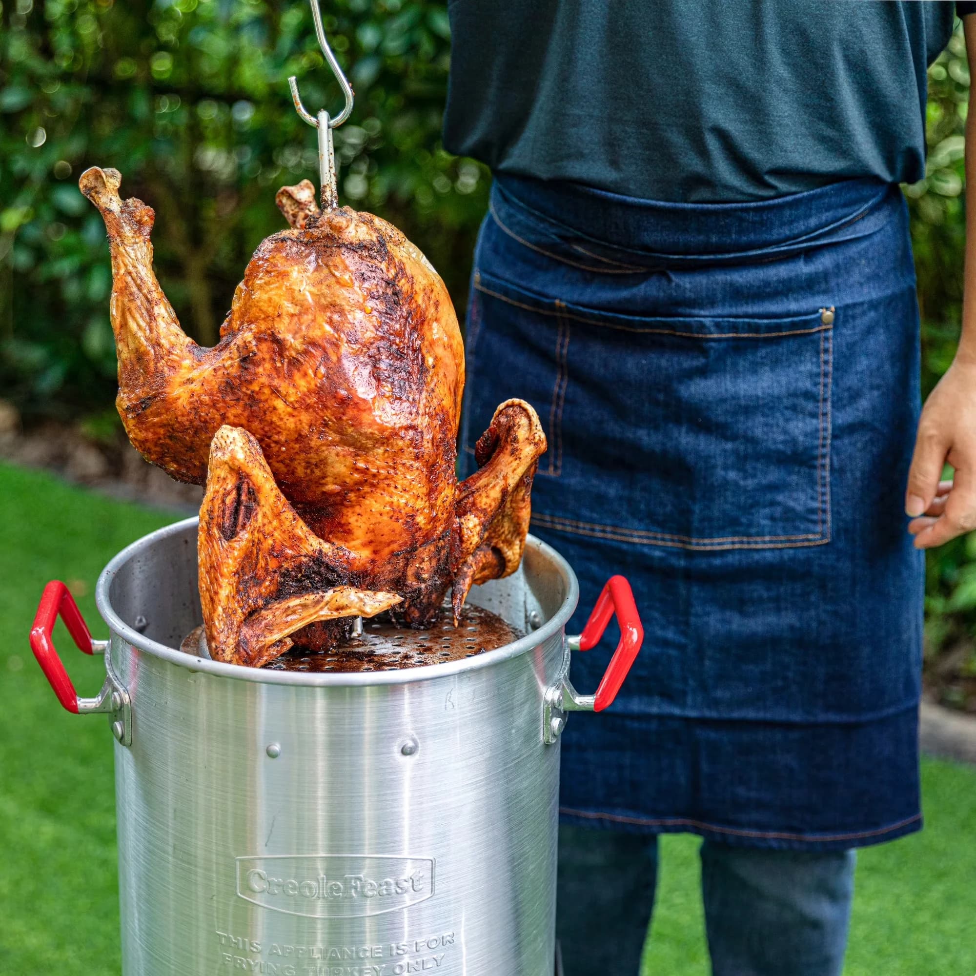 Compact Outdoor Fryer with 50000 BTU, 30 qt 50000 BTU Aluminum Turkey - Aluminum Model 20155F