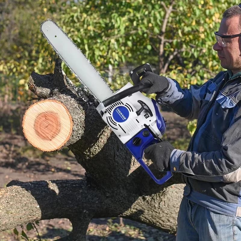 Stylish Chainsaw with Automatic Chain Oiler, Anti-Vibration - 20Inch 58Cc 2.2Kw Blue Model 63BCCC