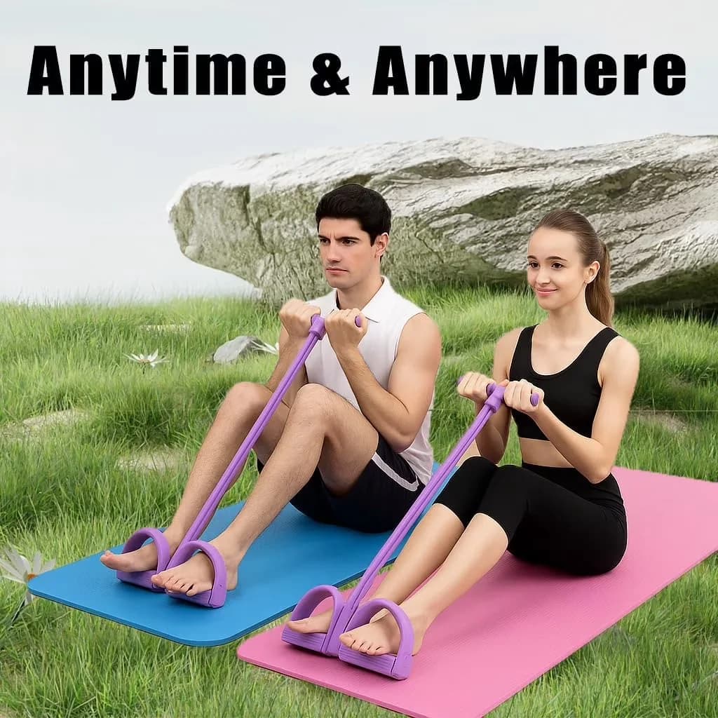 Home Gym Accessory Reliable with Upgrade Pedal Resistance Band, Measuring Tape - Green Model 163737