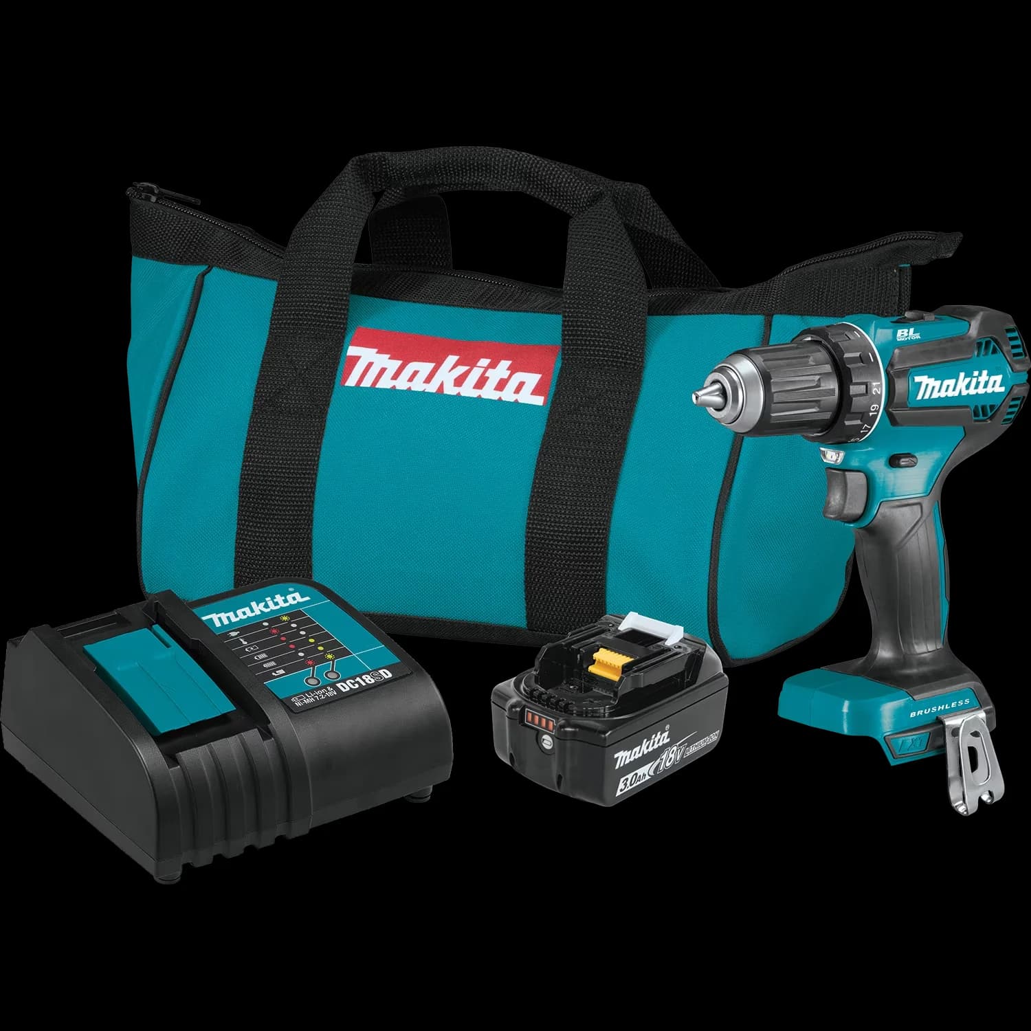 Quality Drills Driver with 18V, Brushless Motor - 0 - Traditional Style Model 812C06
