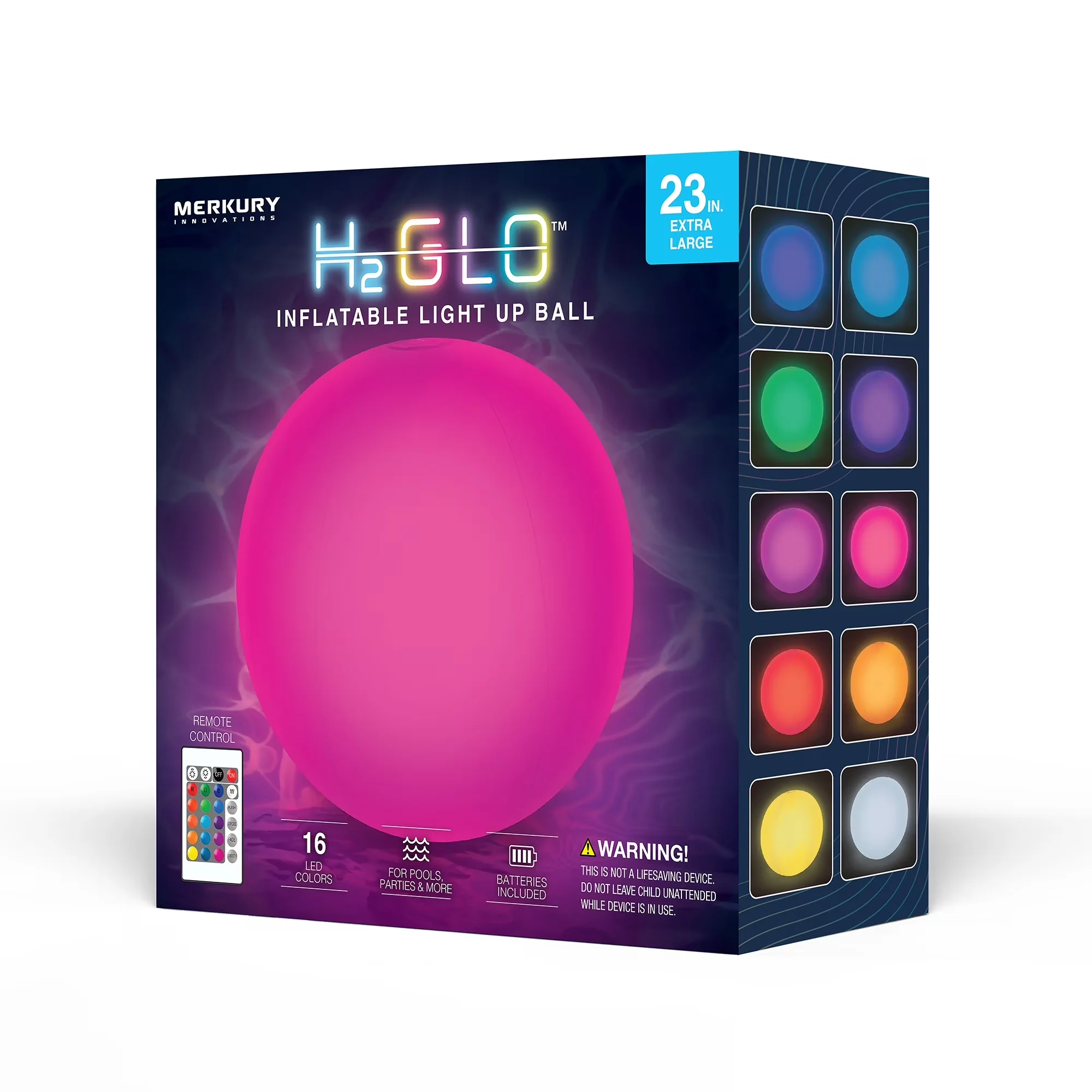 Modern Ceiling Lights Fixture with LED, Battery, 23.6 in Inflatable LED Beach Ball - Multicolor Pvc Model 83D560