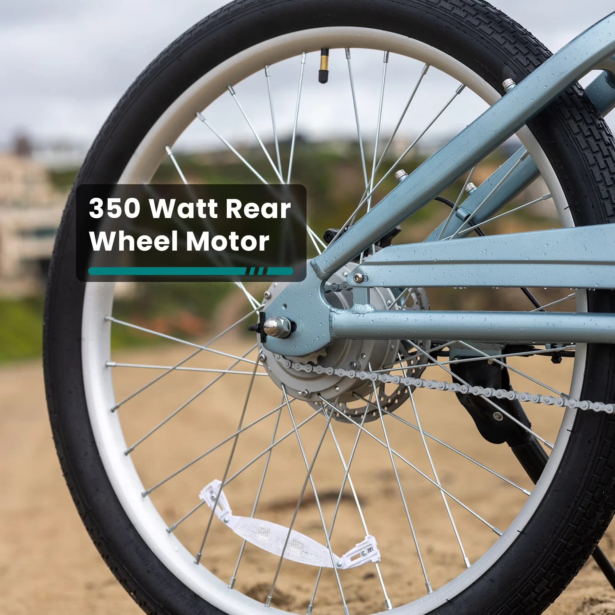 Sleek Electric Bike with Battery, 350W, 36V - Blue - Ergonomic Design Model BBB084