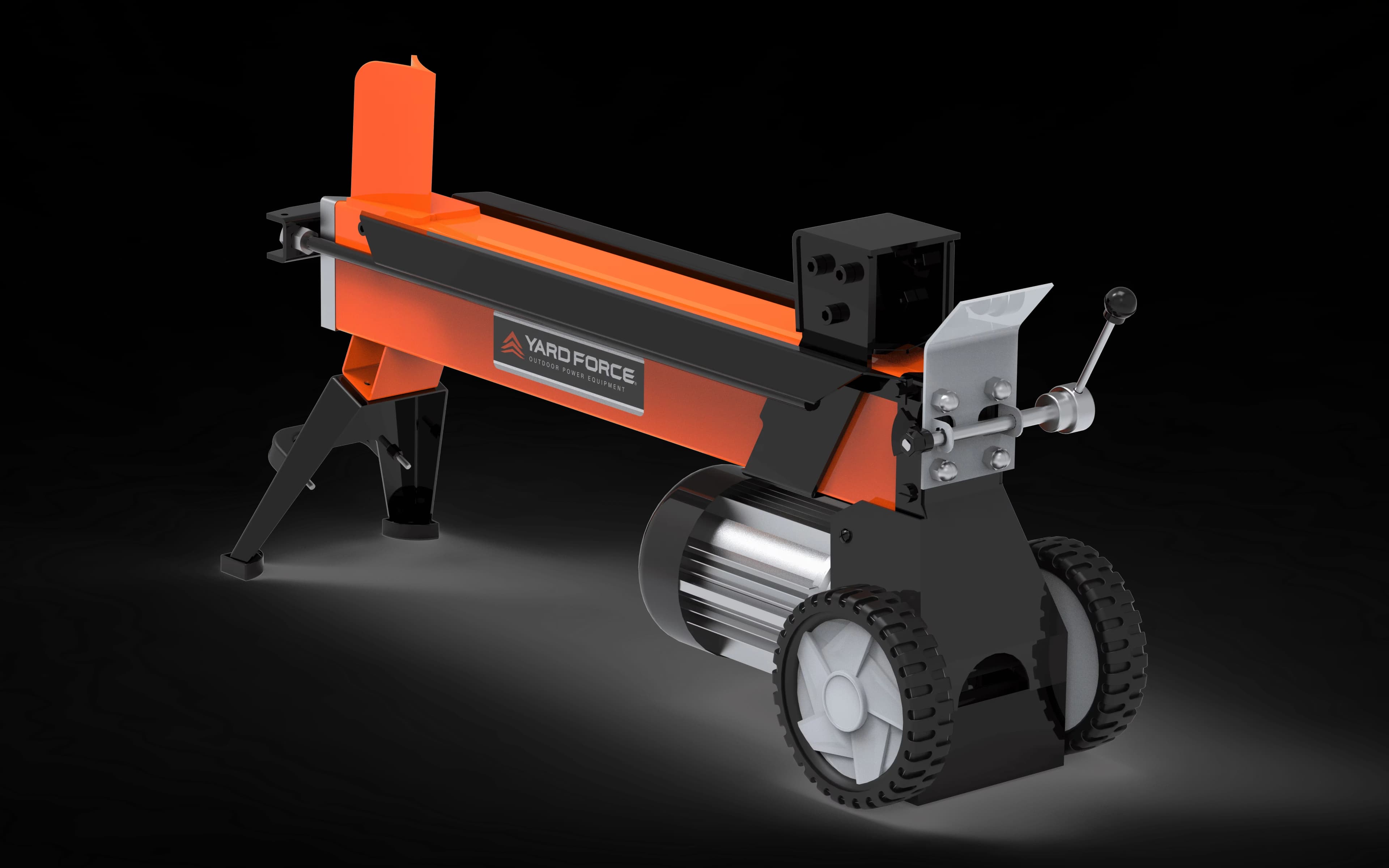 Professional Logsplitter with Wheeled - Orange Electric - Heavy Duty Model CC75AF