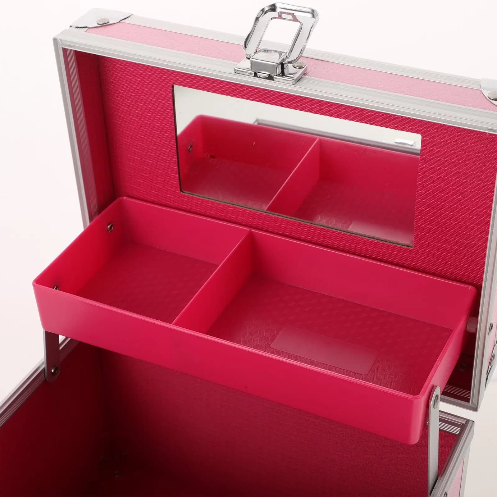 Sleek Toolstorage with Storage, 【WHAT WILL YOU GET】 1 x Empty Toolbox - Pink Aluminium Model 8AB134