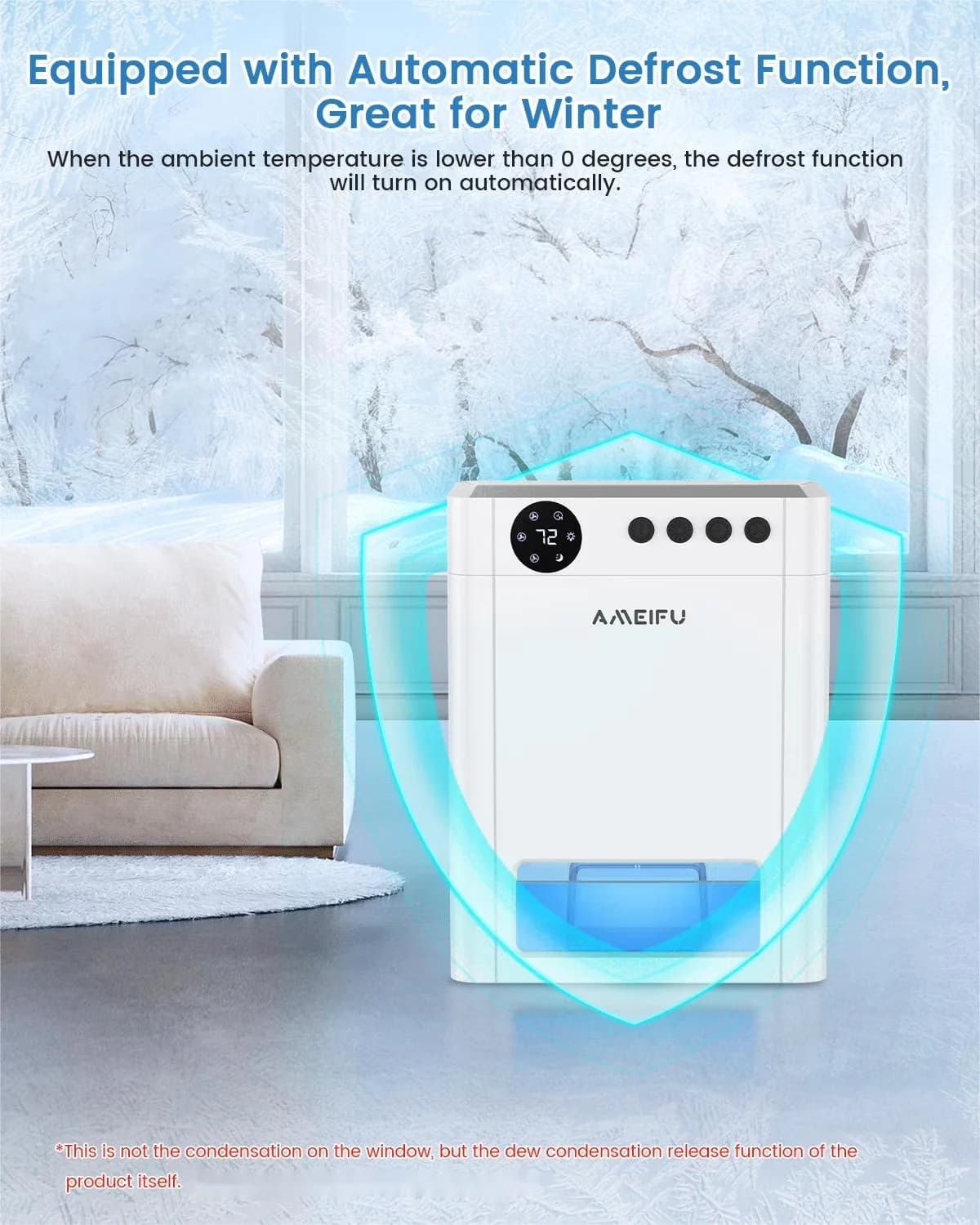 Essential Dehumidifier with Automatic Shut-Off, Dehumidifier type: freestanding - White Model AF5CAA