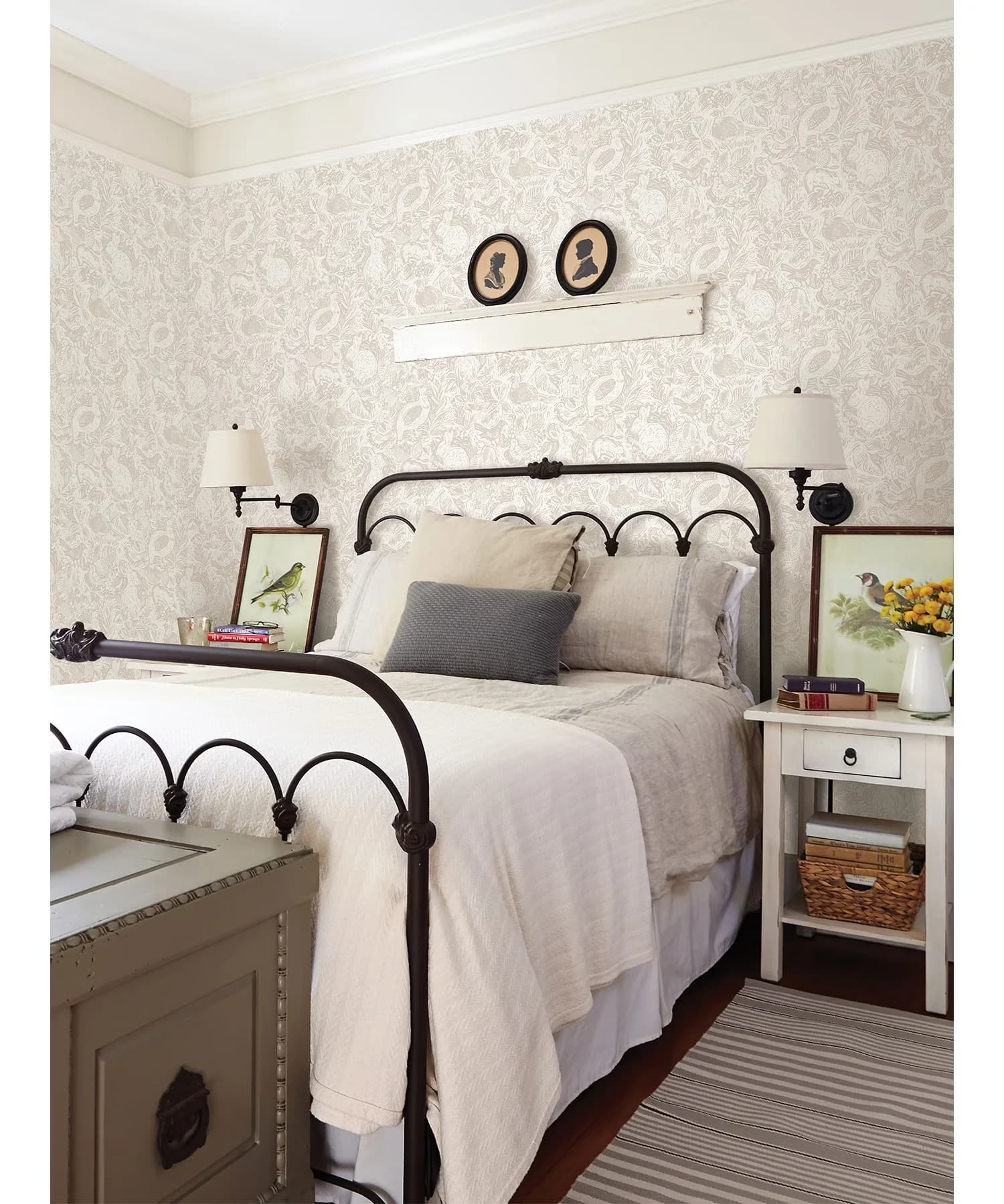 Sleek Wallpaper Wall Decals Wall Covering with Removable, Terrene Vinyl Peel And Stick, 216-in by 20.5-in - Neutral Vinyl Model 61639F