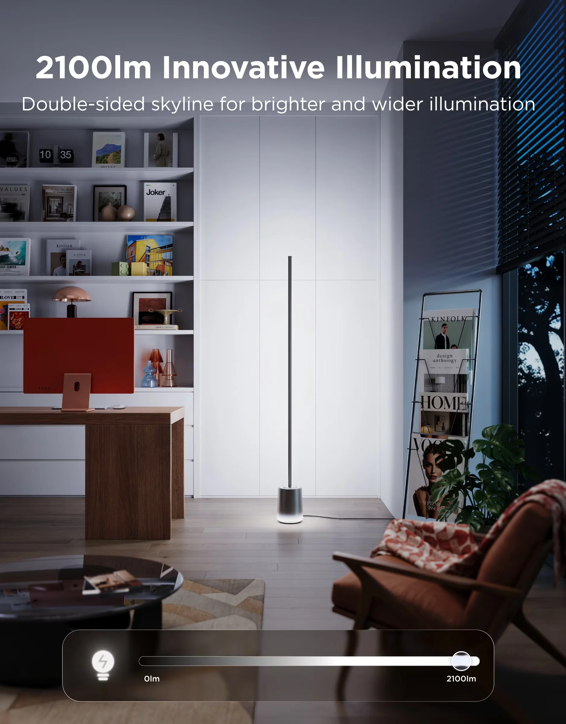 Floor Lamp Stylish with LED, Dimmable, Luminblend+ Technology - Multicolor Model 077A58