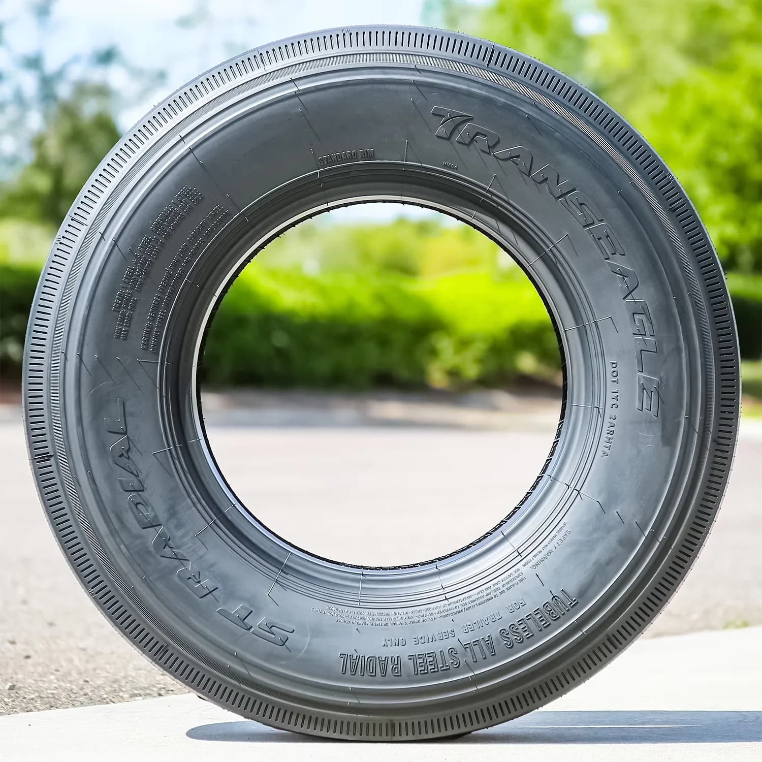 Innovative Trailer Tire with Low Maintenance, All-Weather, Wet Or Dry - ST225 Model F45994