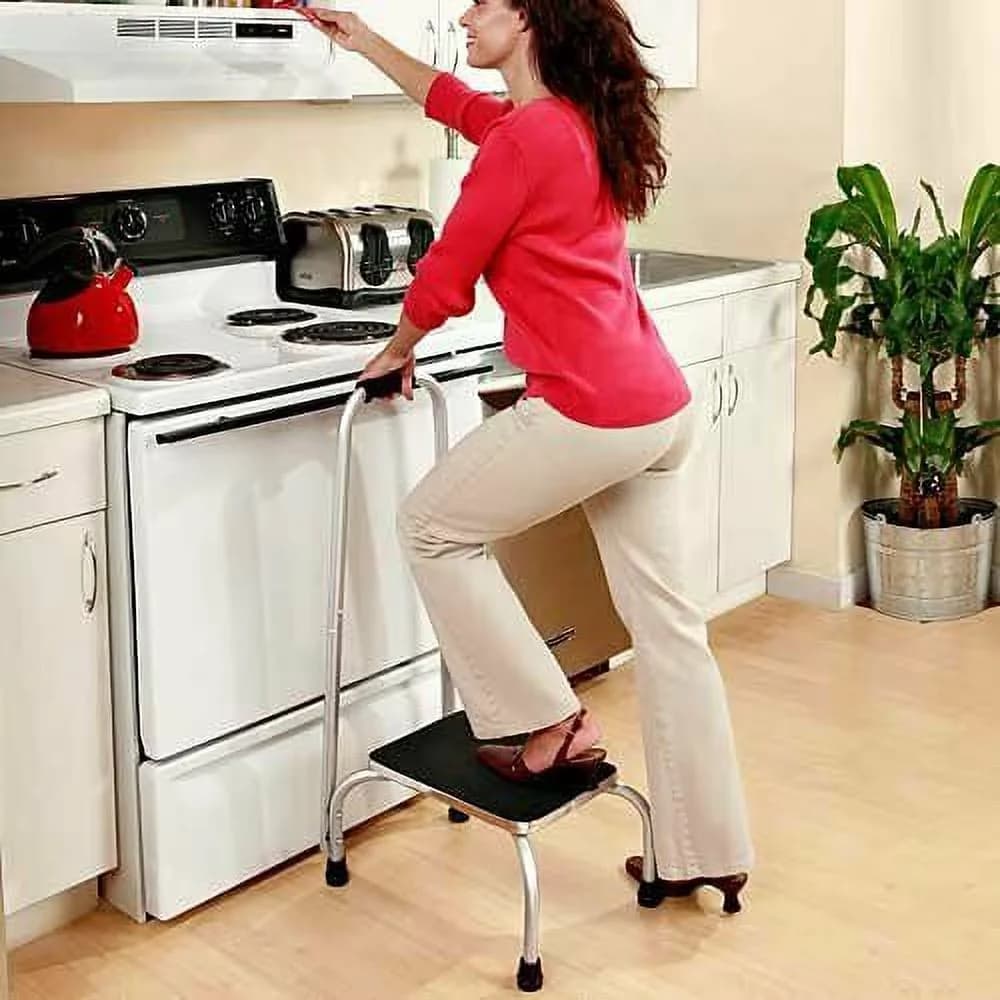 Modern Ladders And Step Stool with Metal White, SF Inc. Non-Slip Foot - Metal White Model C33EFE