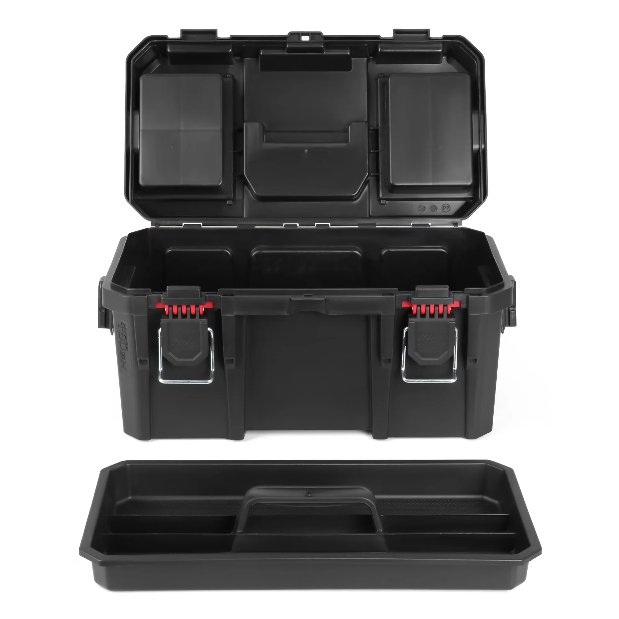 Durable Toolstorage with Lockable, Tool Organizer - Black Plastic;Metal Model 0D16EF