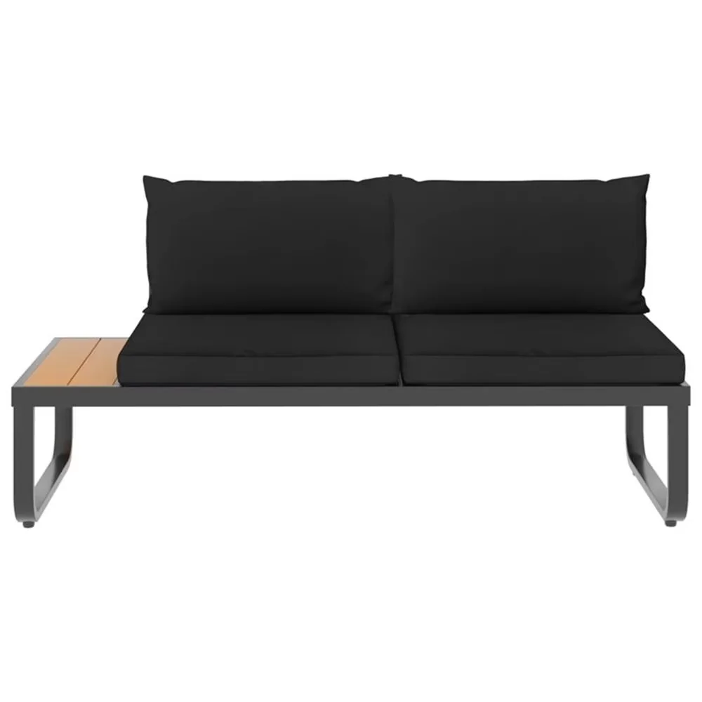 Outdoor Sofas Sectional Premium with Rustic/Lodge, Contemporary, Capacity: Fits 4 people - Gray Wood Model E678D3
