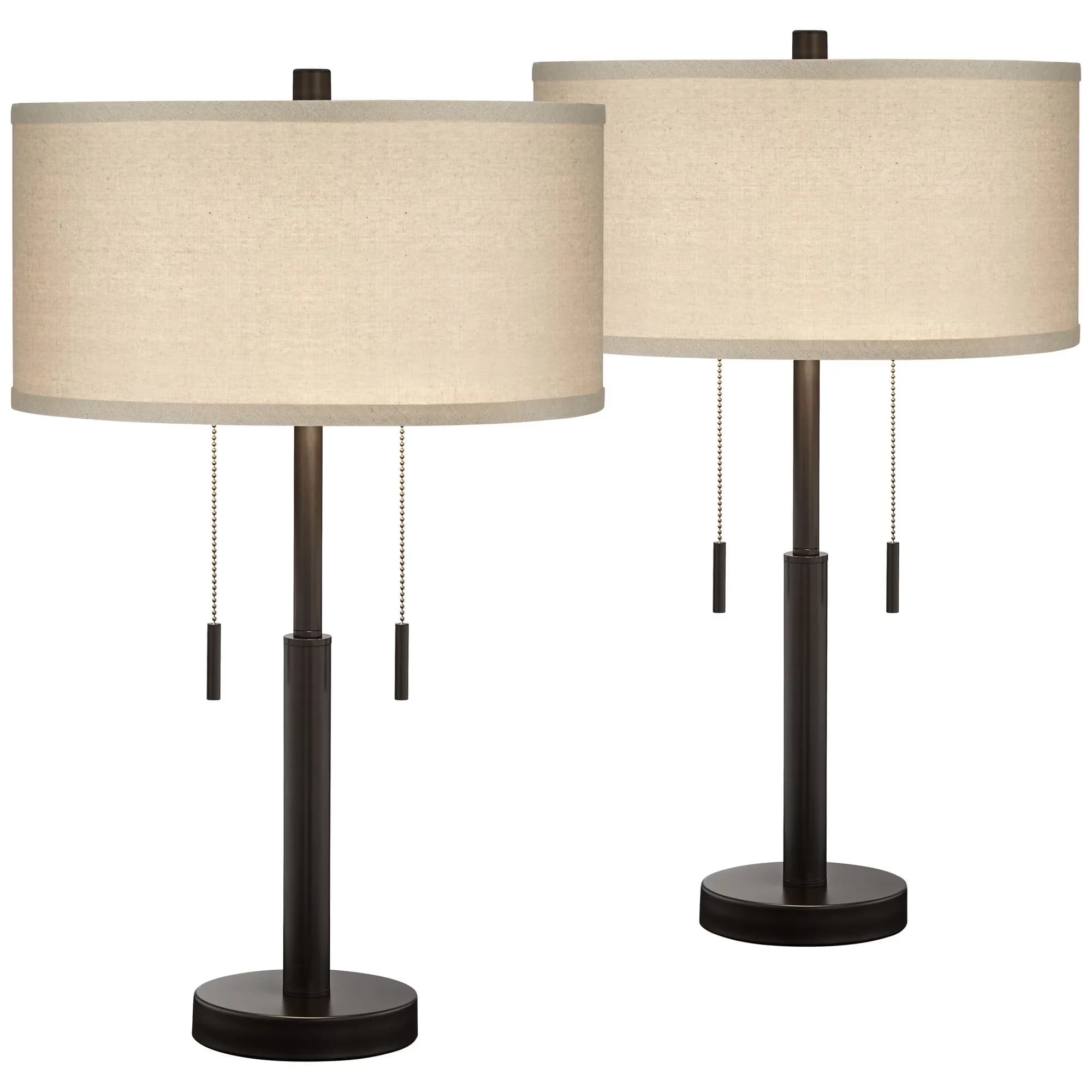 Quality Table Lamp with Incandescent, Industrial, Usb Port - Metal Brown for Living Room, Bedroom Model 201D46