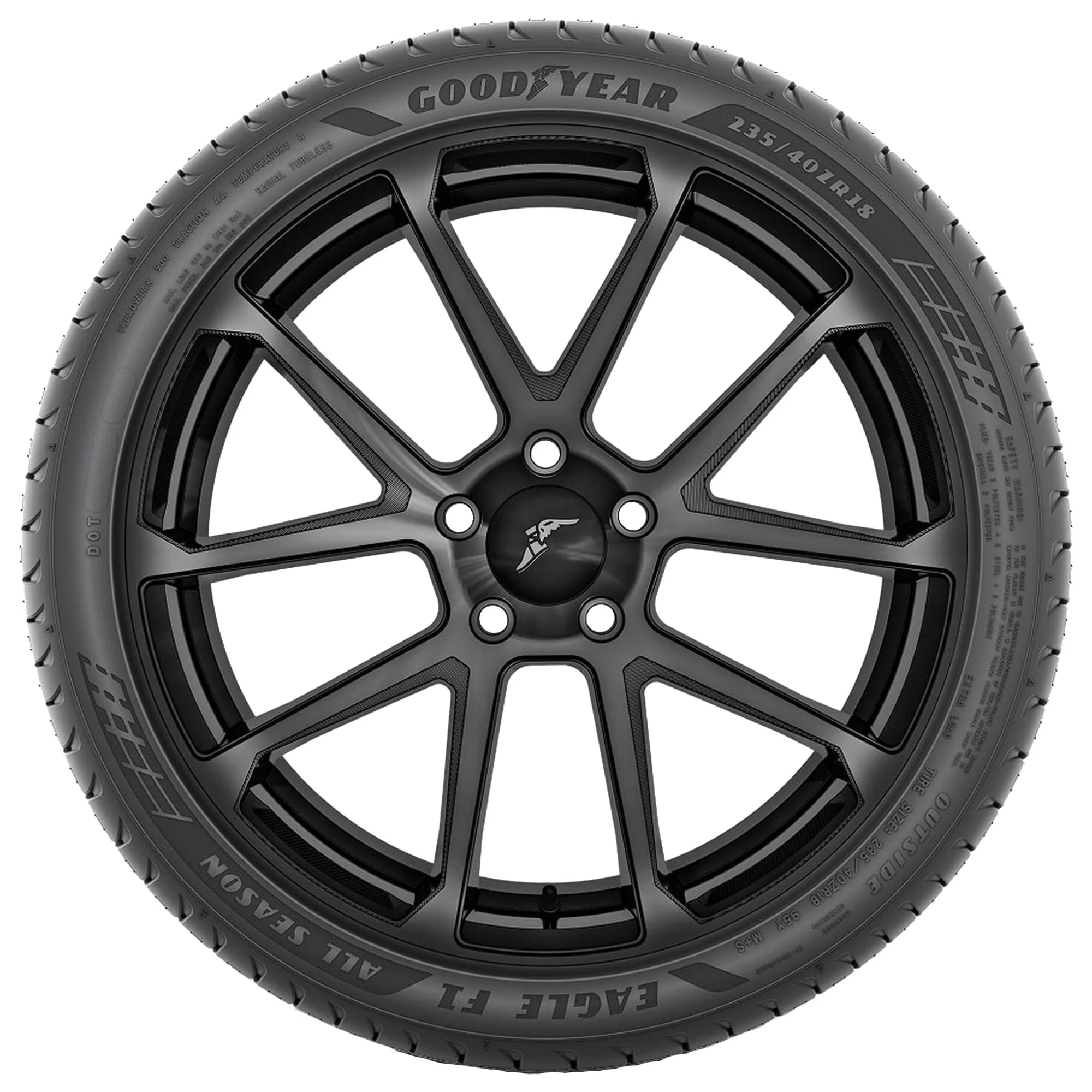 Durable Car Tire with Fits Multiple Makes And Models, Sidewall style: Black Sidewall, Size: 285/35ZR19 - Model E4C8E5