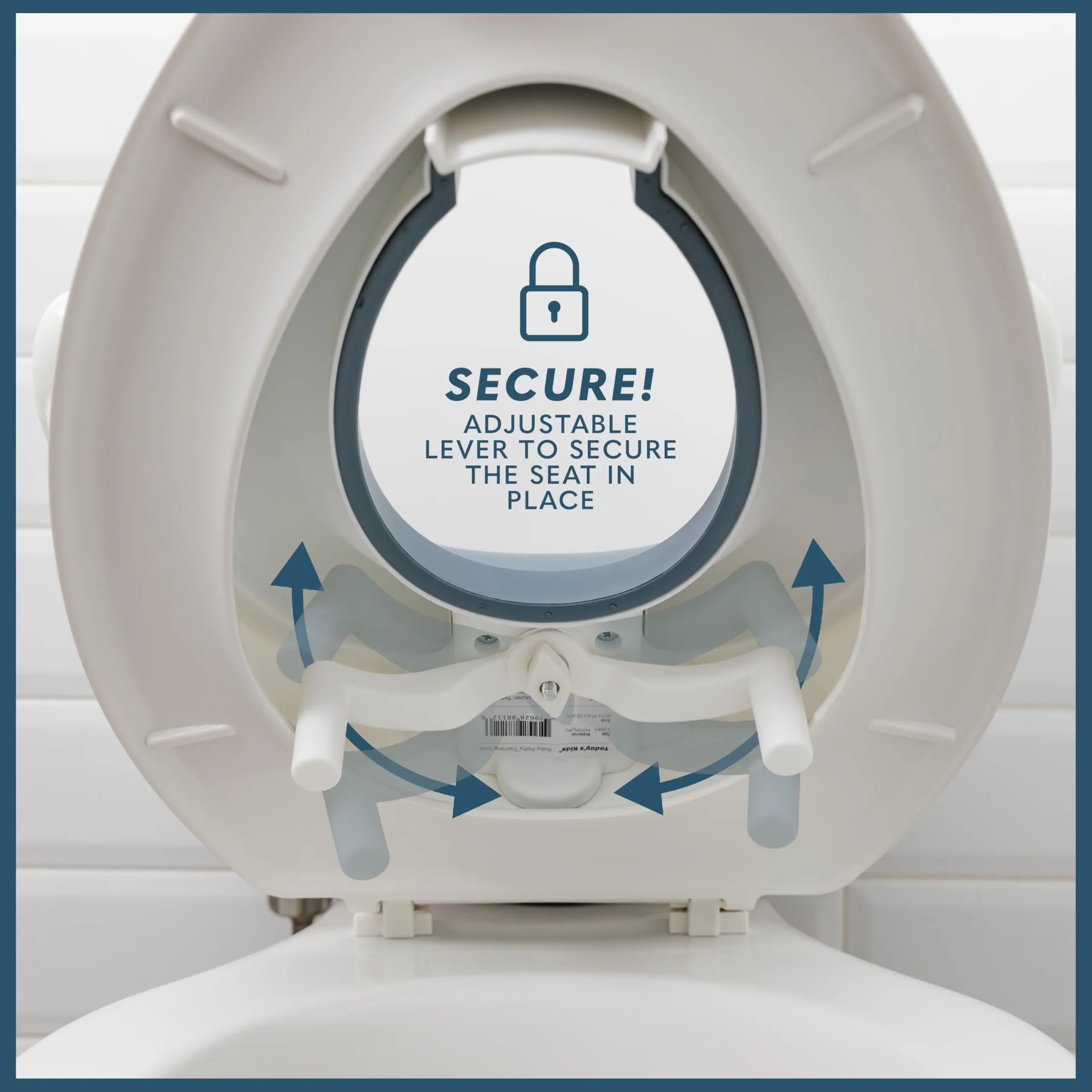 Toilet Seats And Lid Compact with Adjustable Height, Anti-Slip Baby Training Seat - Blue Model E48484