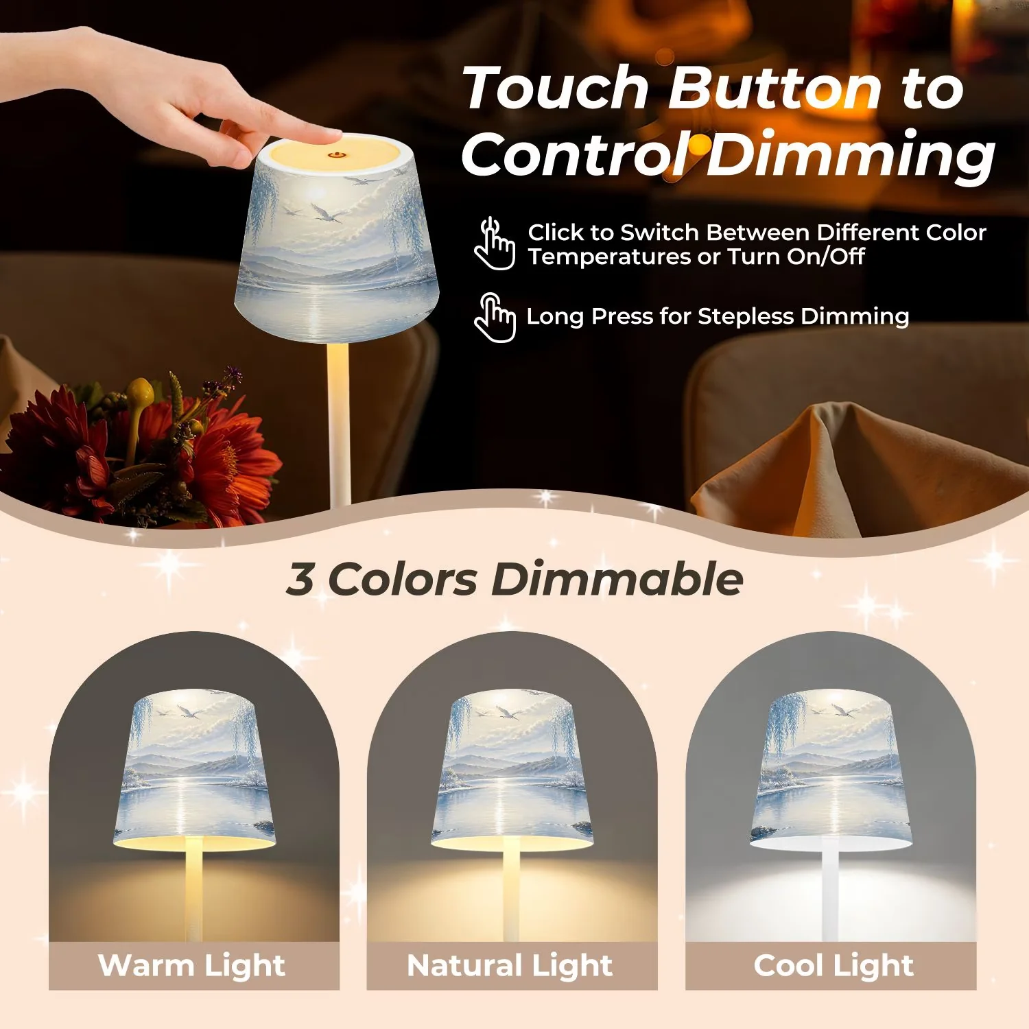 Stylish Lamp Set with LED, Dimmable, Accent Lamps - Multicolor Metal for Living Room Model F0C3BE