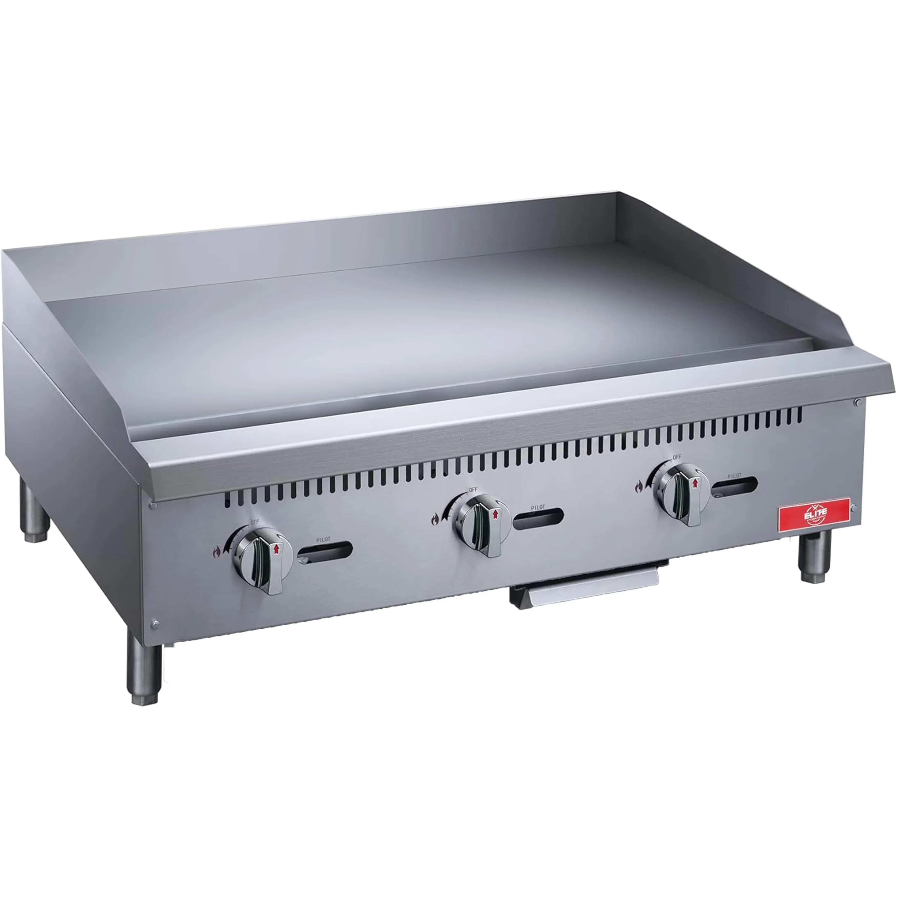 Stylish Flat Top Grill with 90000 BTU, NSF 36 in. Commercial Griddle 90, Gas Griddle - Silver Model 4B26B0