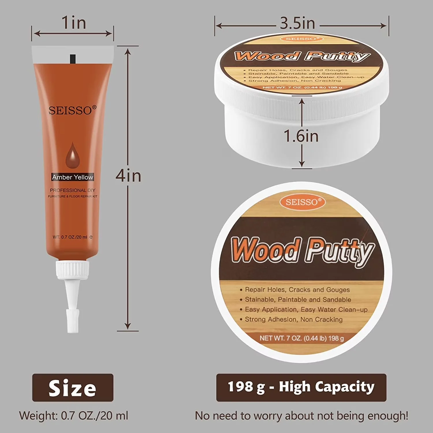 Durable Adhesives Glues In Paint Supplies Tool with Waterproof, filling wooden cracks and holes, Remove wood scratches - 0.7 oz Model 19CF49