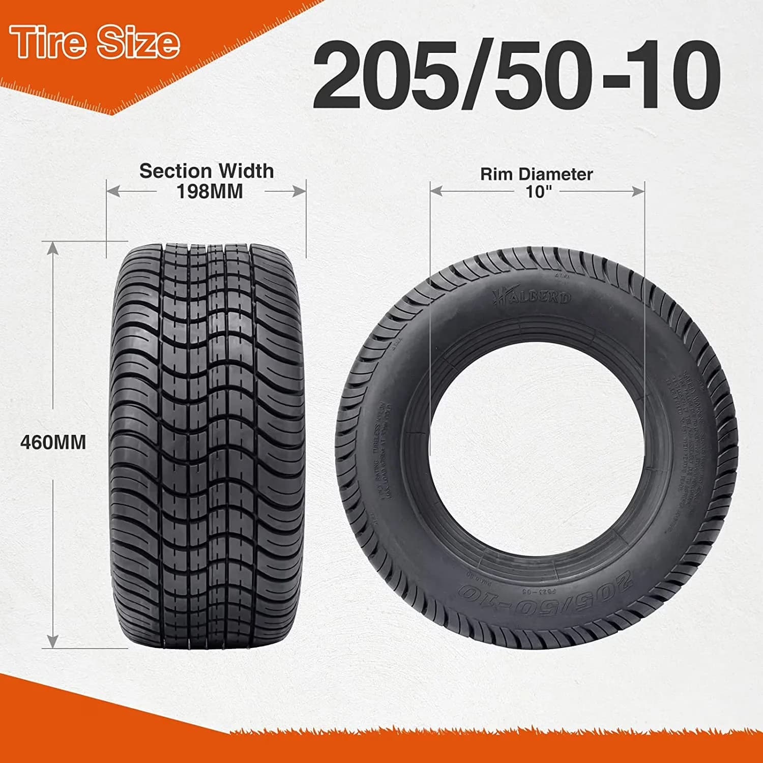 Innovative Golf Cart Tire with Durable Construction - 50-10 - Heavy Duty Model 763142