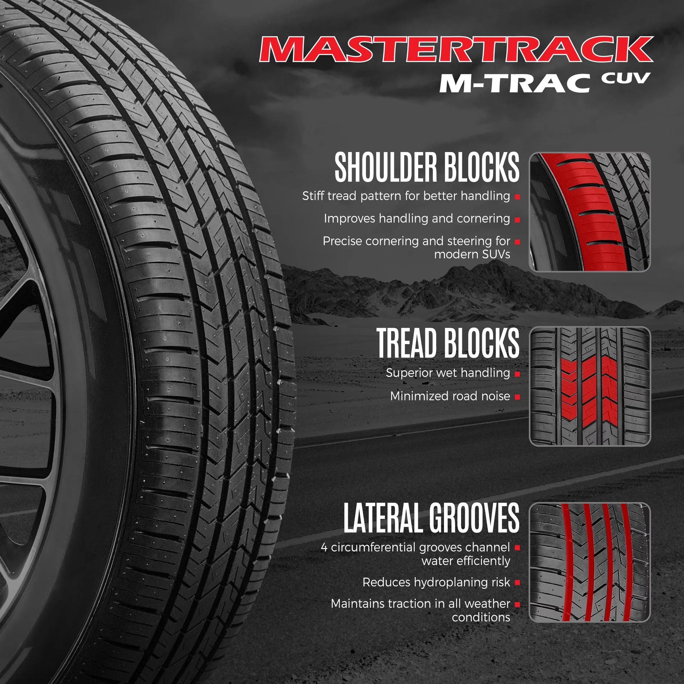 Sleek Car Tire with 98V - 55R18 - Professional Series Model F28760