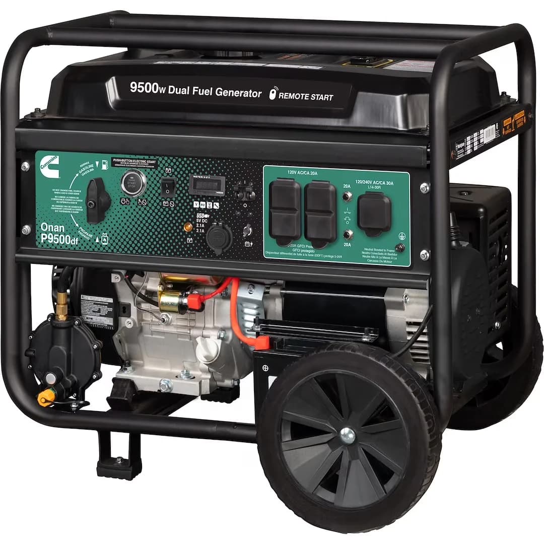 Reliable Generator with 13 Horsepower 420 CC OHV 4-Stroke Engine, Generation Onan P9500df RV, 6.6 Gallon Tank Capacity - Model 72BE6D