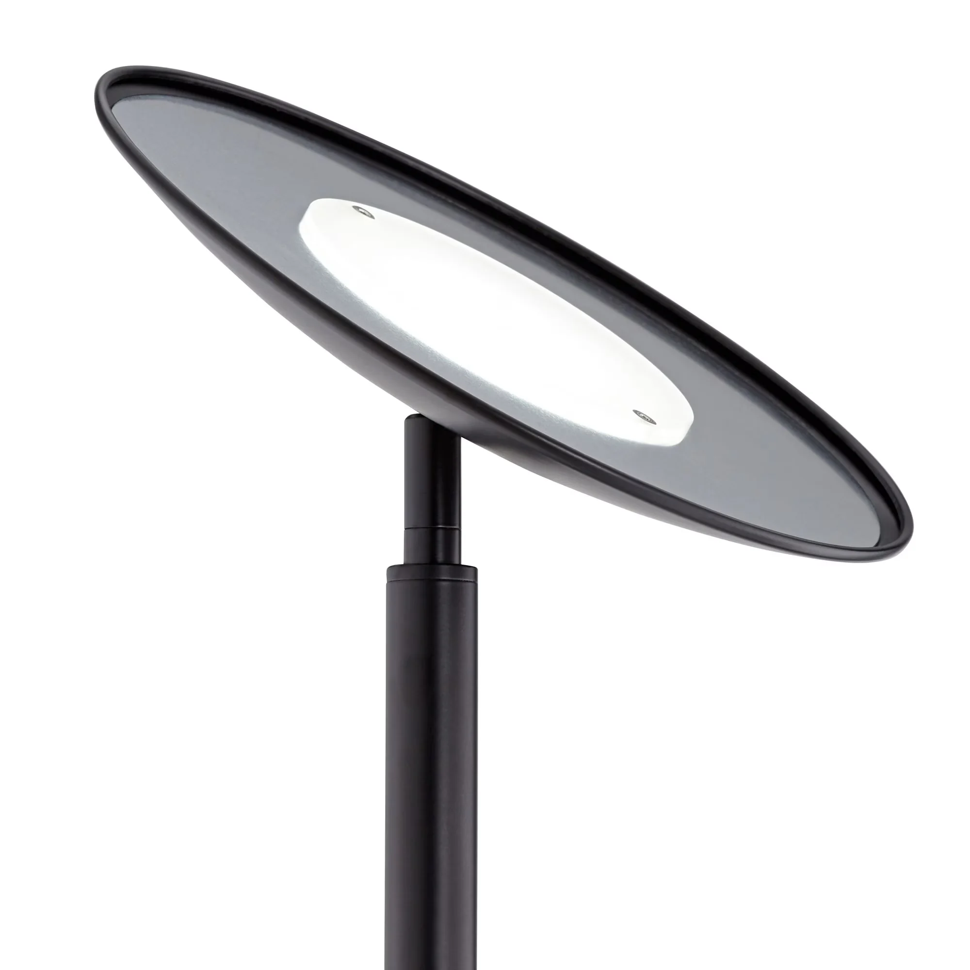Floor Lamp Sleek with LED, Adjustable Head - Black Metal for Living Room, Office Model 2F8C0A