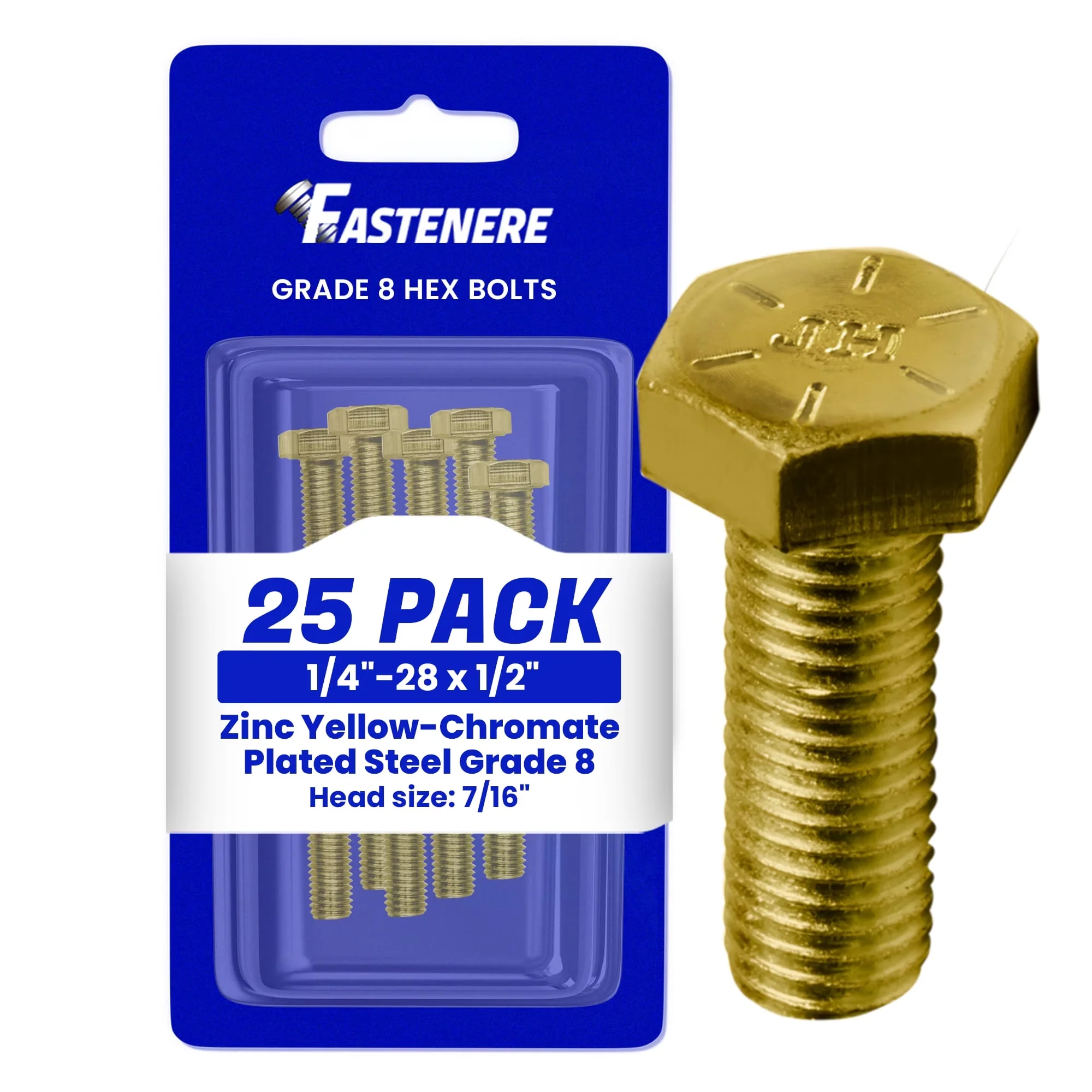 Fastener Sleek with Rust Resistant, Heavy-Duty Fasteners, Fully Threaded - Yellow Stainless Steel Model E841C3