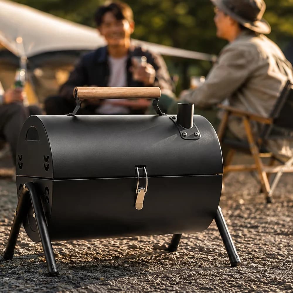 Reliable Flat Top Grill with Foldable, Storage Rack, Portable - Iron Black Model C1C74D
