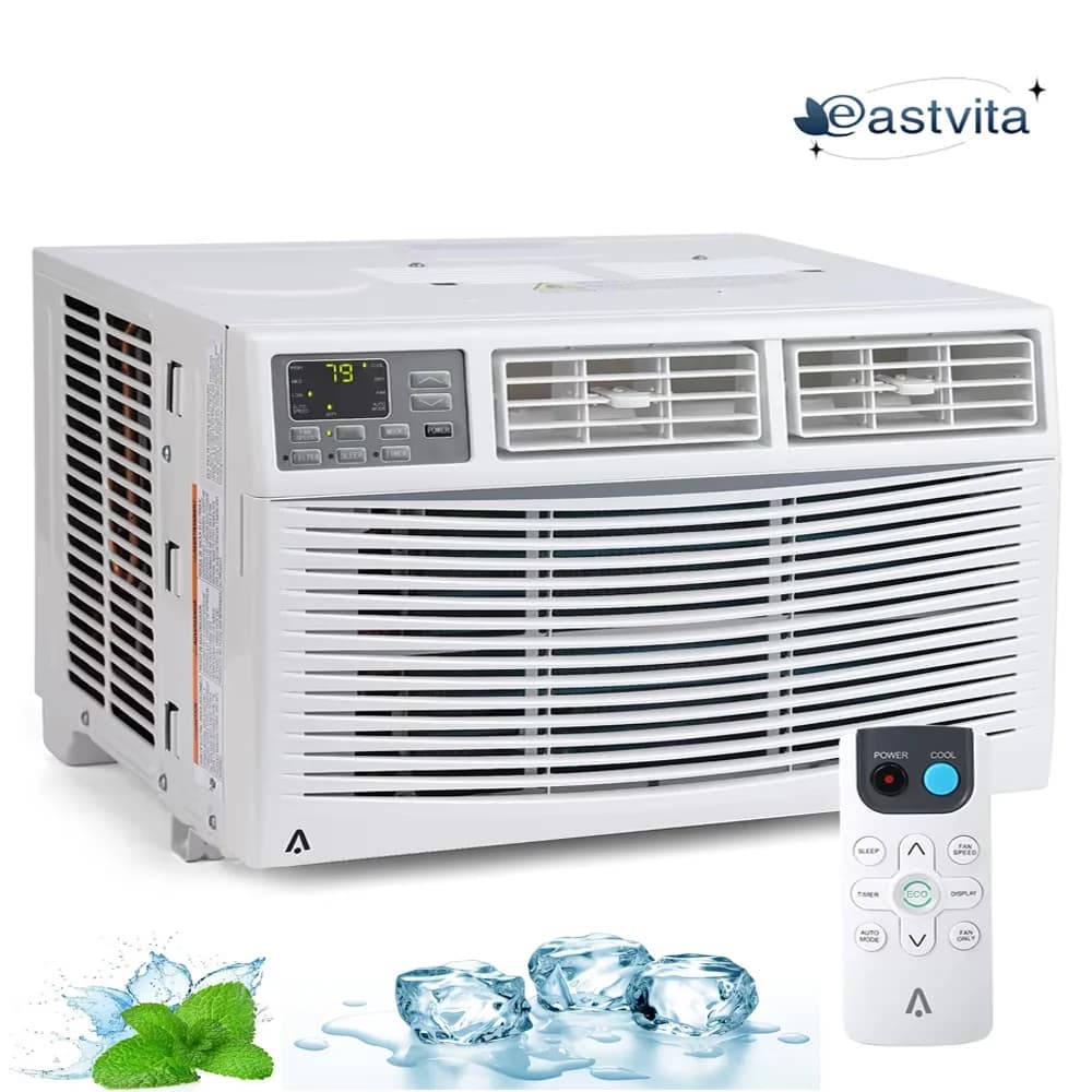 Air Conditioner Professional with 6000 BTU, Remote Controlled, Sleep Mode - White Model 7879D7