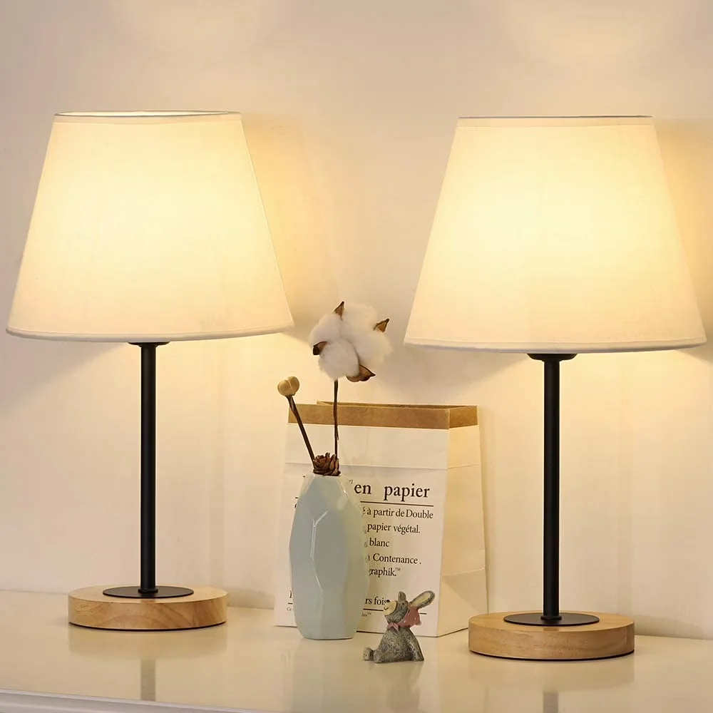 Durable Table Lamp with LED, Modern, Black - Black Wood, Metal - Modern Design Model DCBCF2