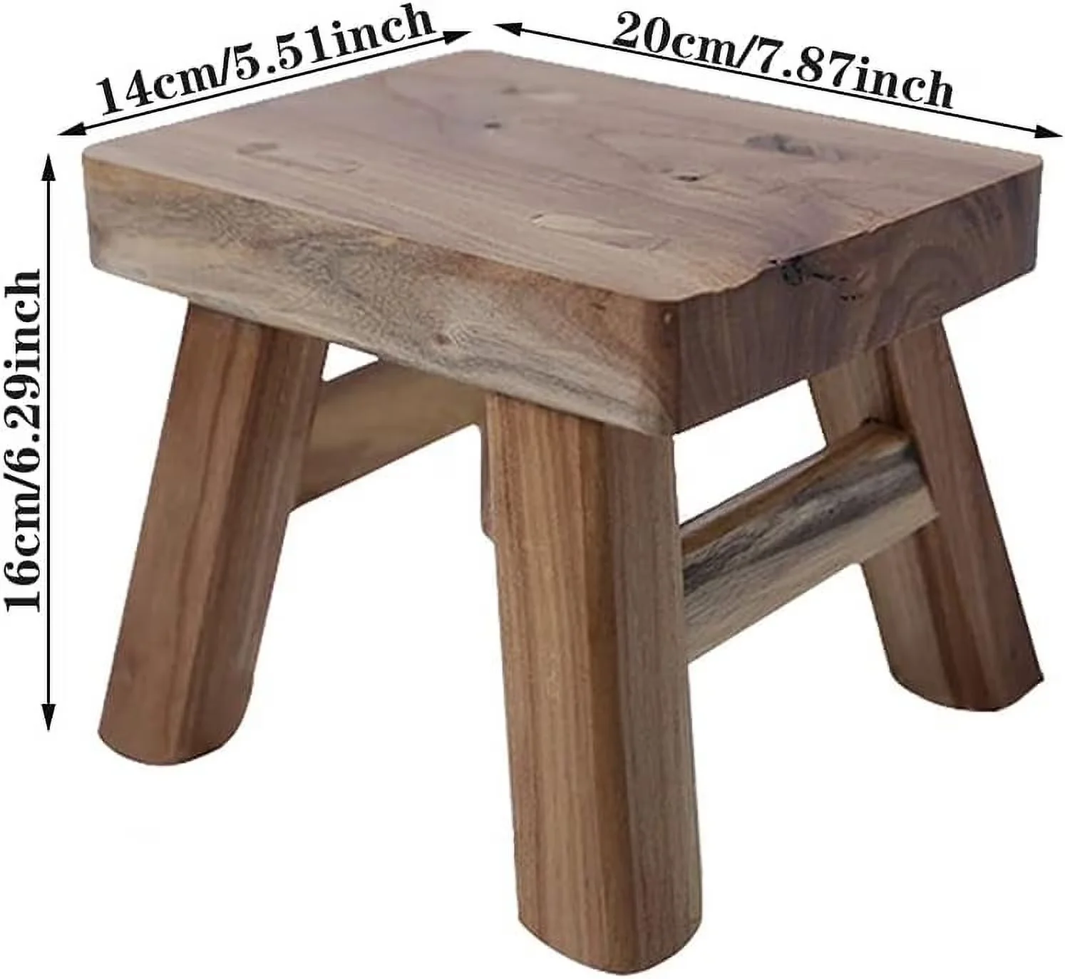 Premium Ladders And Step Stool with Solid Wood Design, Multifunctional Footstool - Off-White Wood for Living Room, Bedroom Model 157ACF