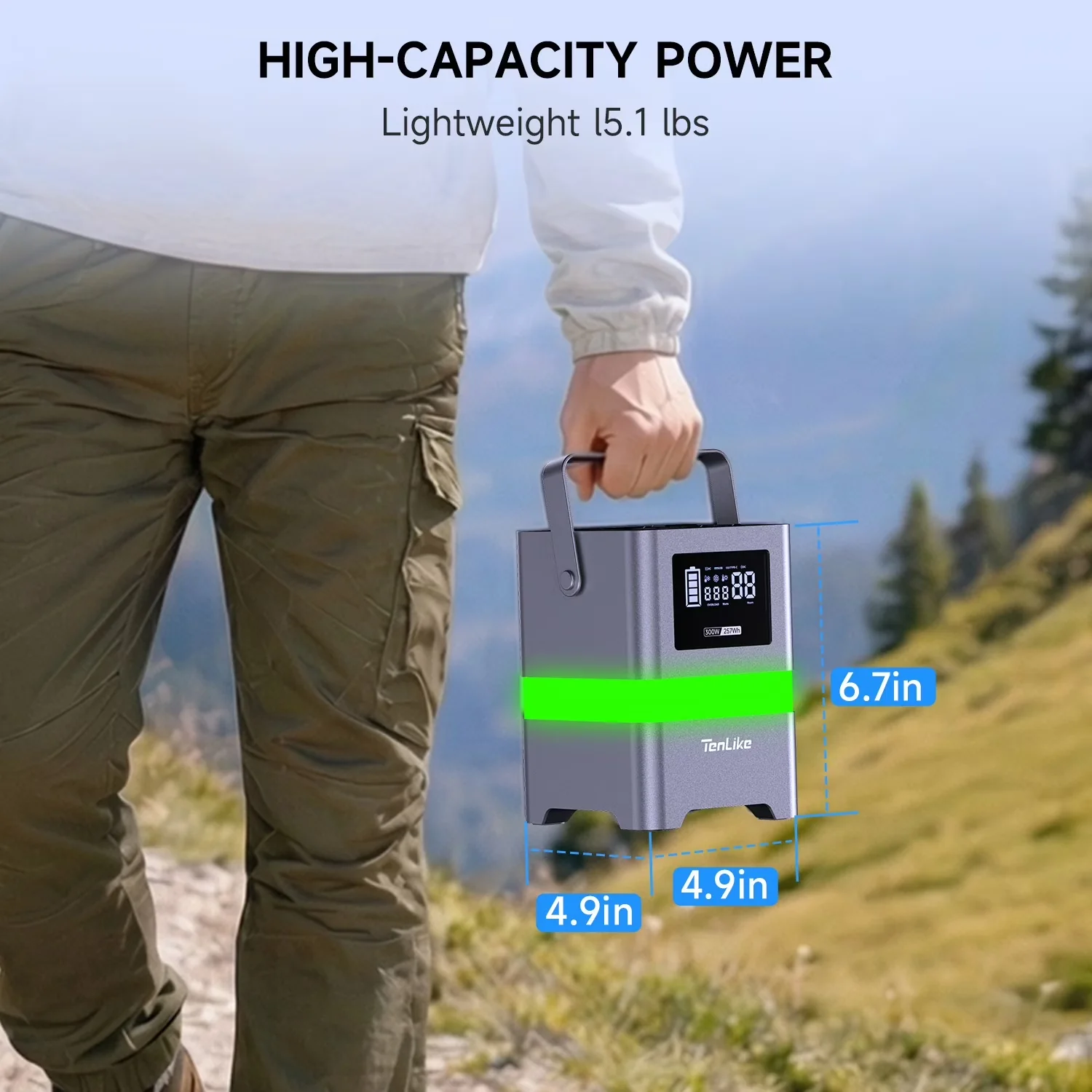 Innovative Generator with LED, 300W, 120V for Camping, Home - Durable Build Model B1D0D6