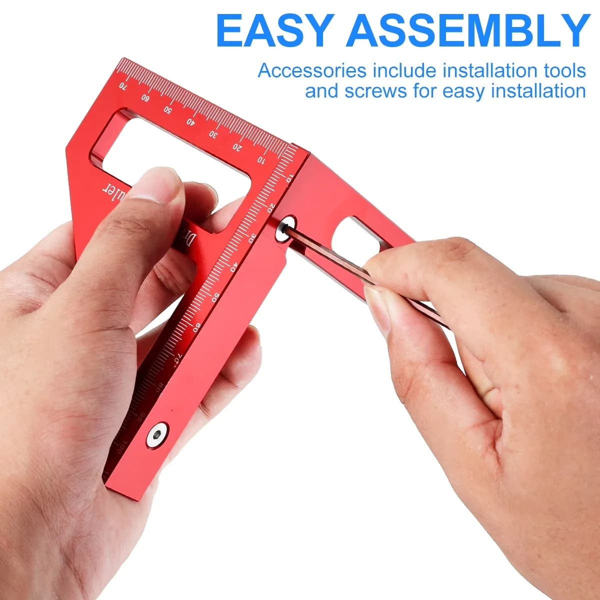 Durable Measuring Layout with Durable - Red-4Pcs Aluminum Alloy 45/90 - Standard Series Model FEA447