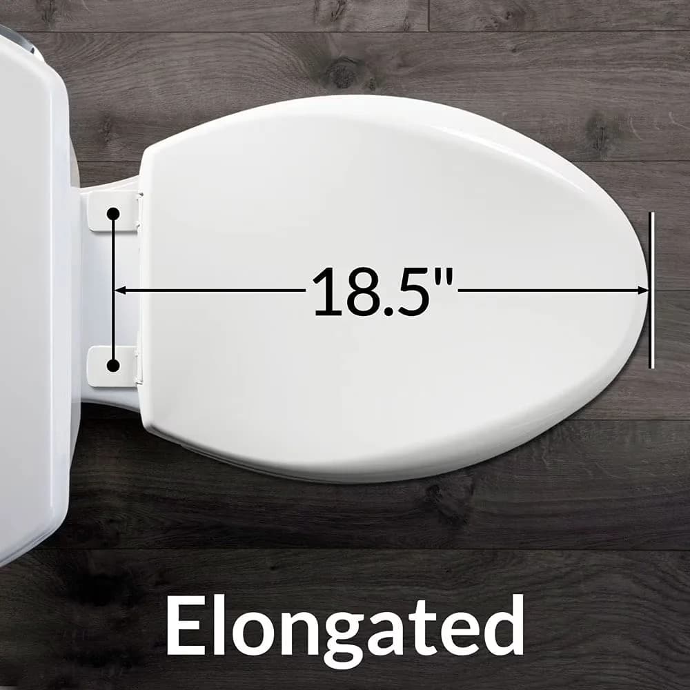 Durable Toilet Seats And Lid with Universal - Silver Enameled Wood Mayfair Model D64588