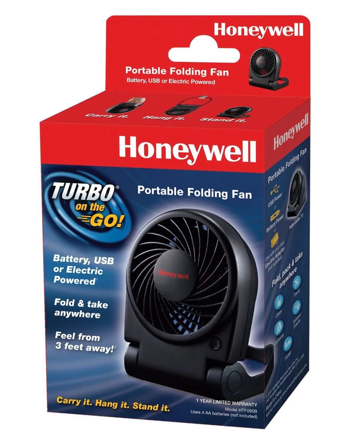 Essential Fans In Cooling with Battery, Oscillating, Black ()G7 - Black Model 242BA9