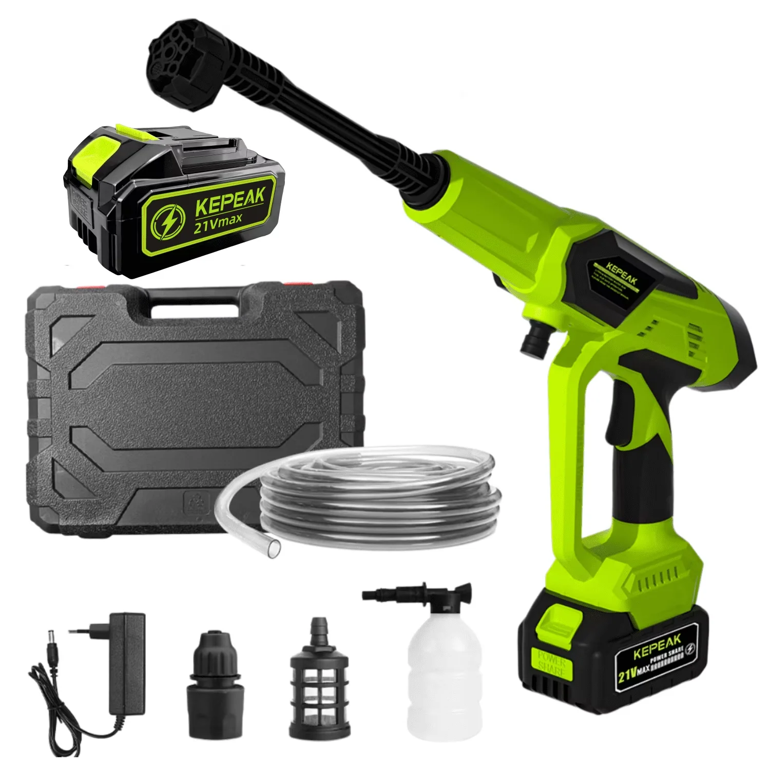 Pressure Washer Classic with Battery, 21V, Adjustable Wand for Multiple Applications - Model 1AE860