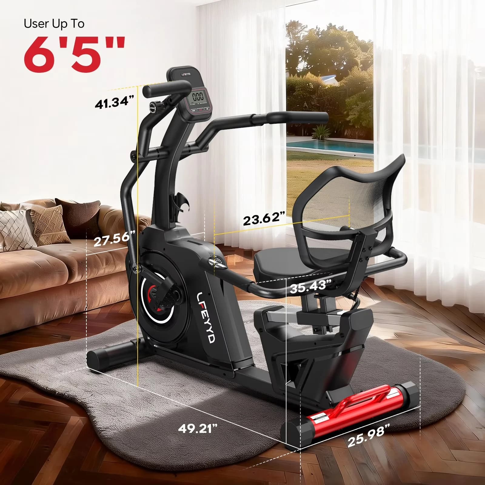 Quality Home Gym with Compact, Digital Display, Armrest Adjustment: 3 Levels - Black Model 4361B5