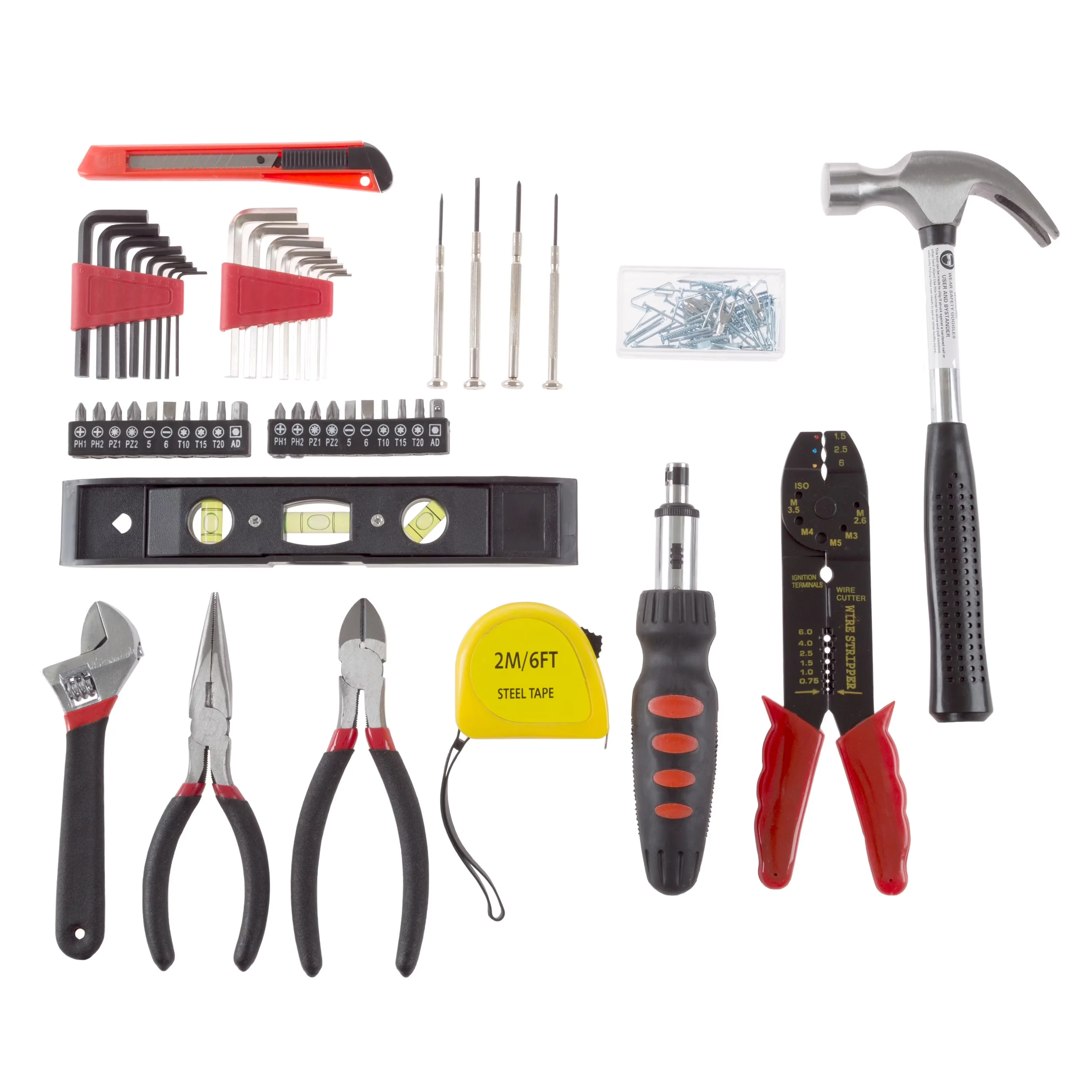 Modern Hand Tool Set with Adjustable, Compact, Screwdriver - Multicolor Model DCDDB6
